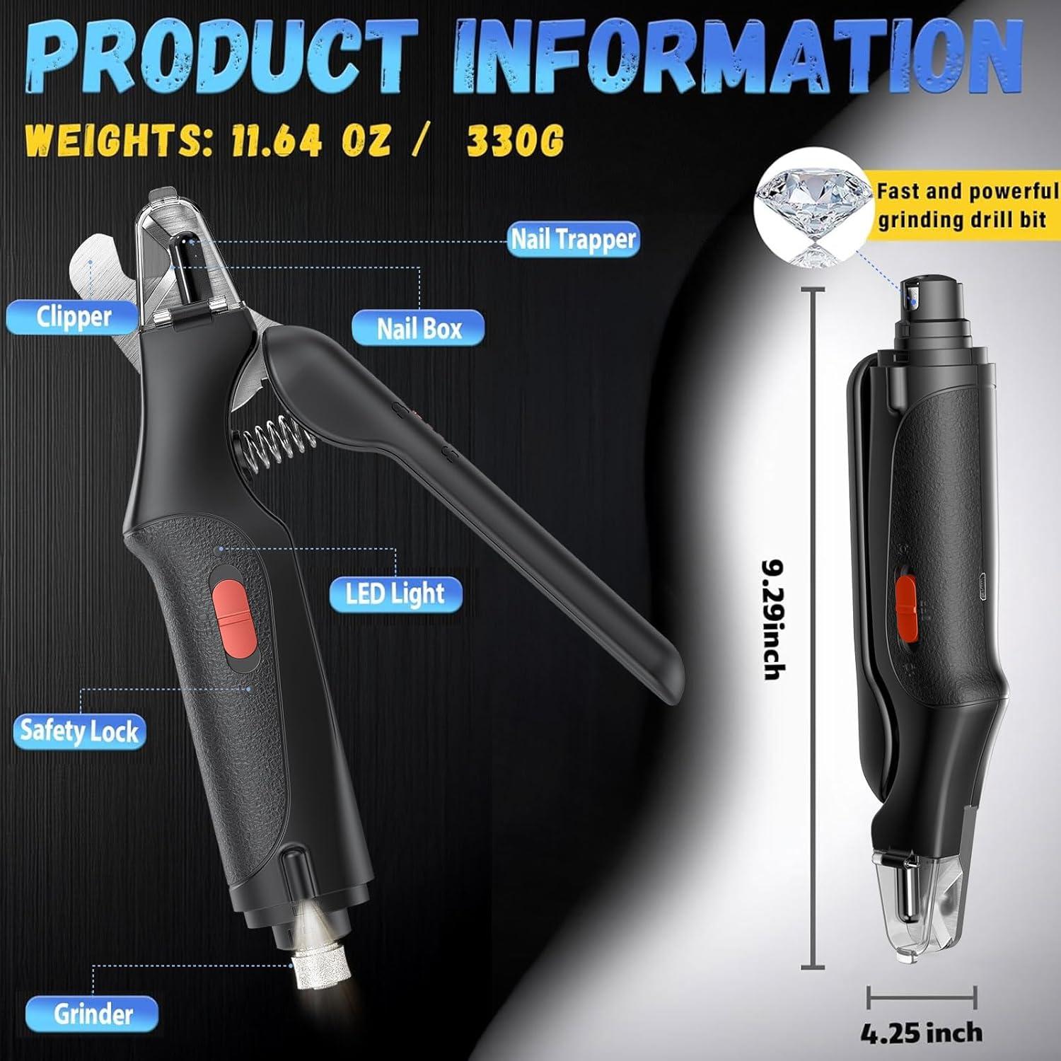 Cortauñas y Amoladora 2 en 1 CATPICK con Luces LED