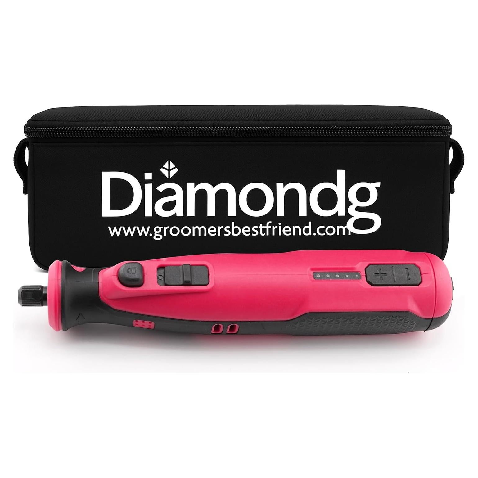 Cortador de Uñas Eléctrico Diamondg Rosa con Luz LED y 4h Batería