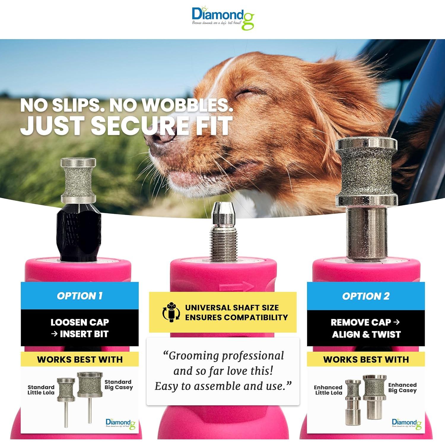 Cortador de Uñas Eléctrico Diamondg Rosa con Luz LED y 4h Batería