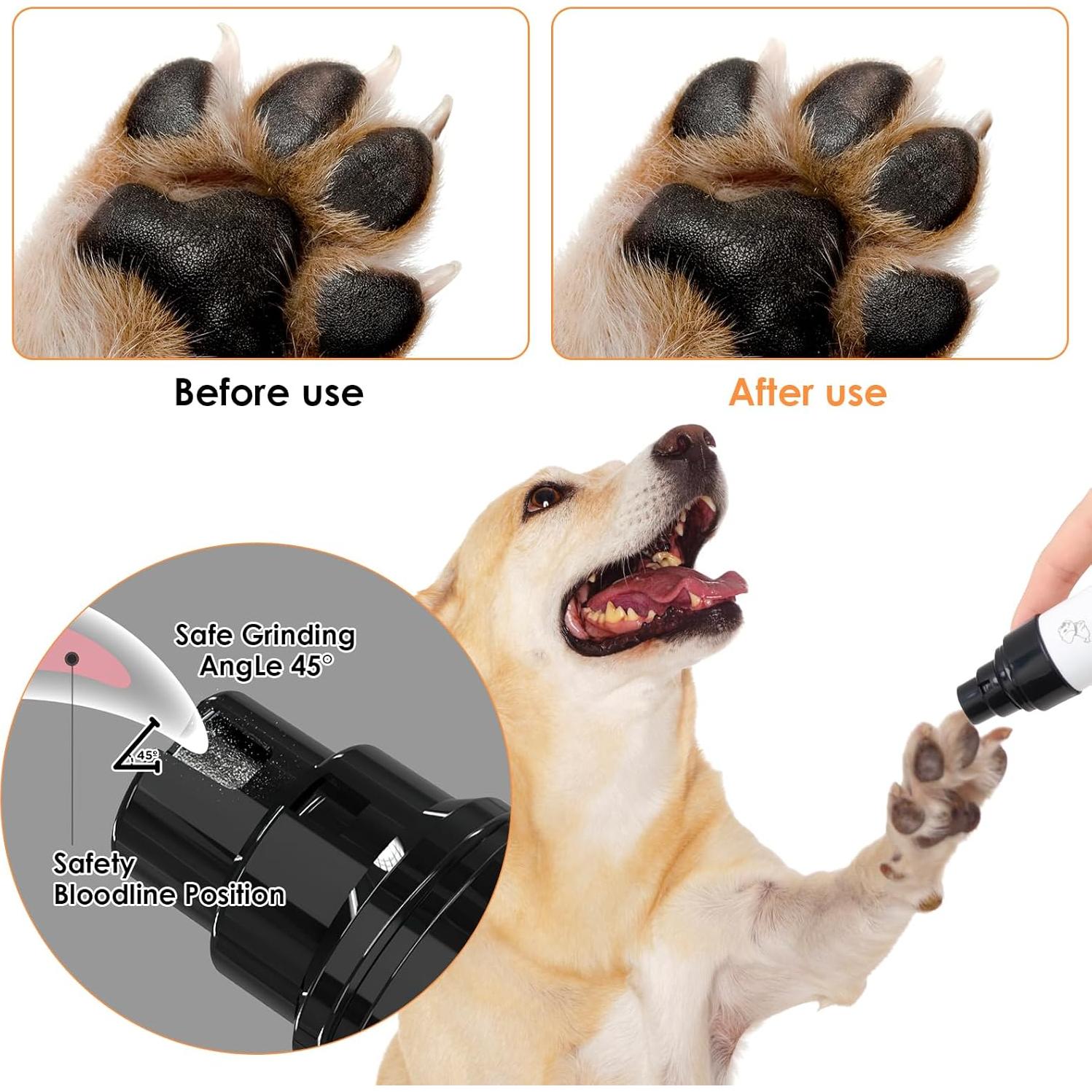 Cortador de Uñas Eléctrico Uelkr Pro Silencioso para Perros