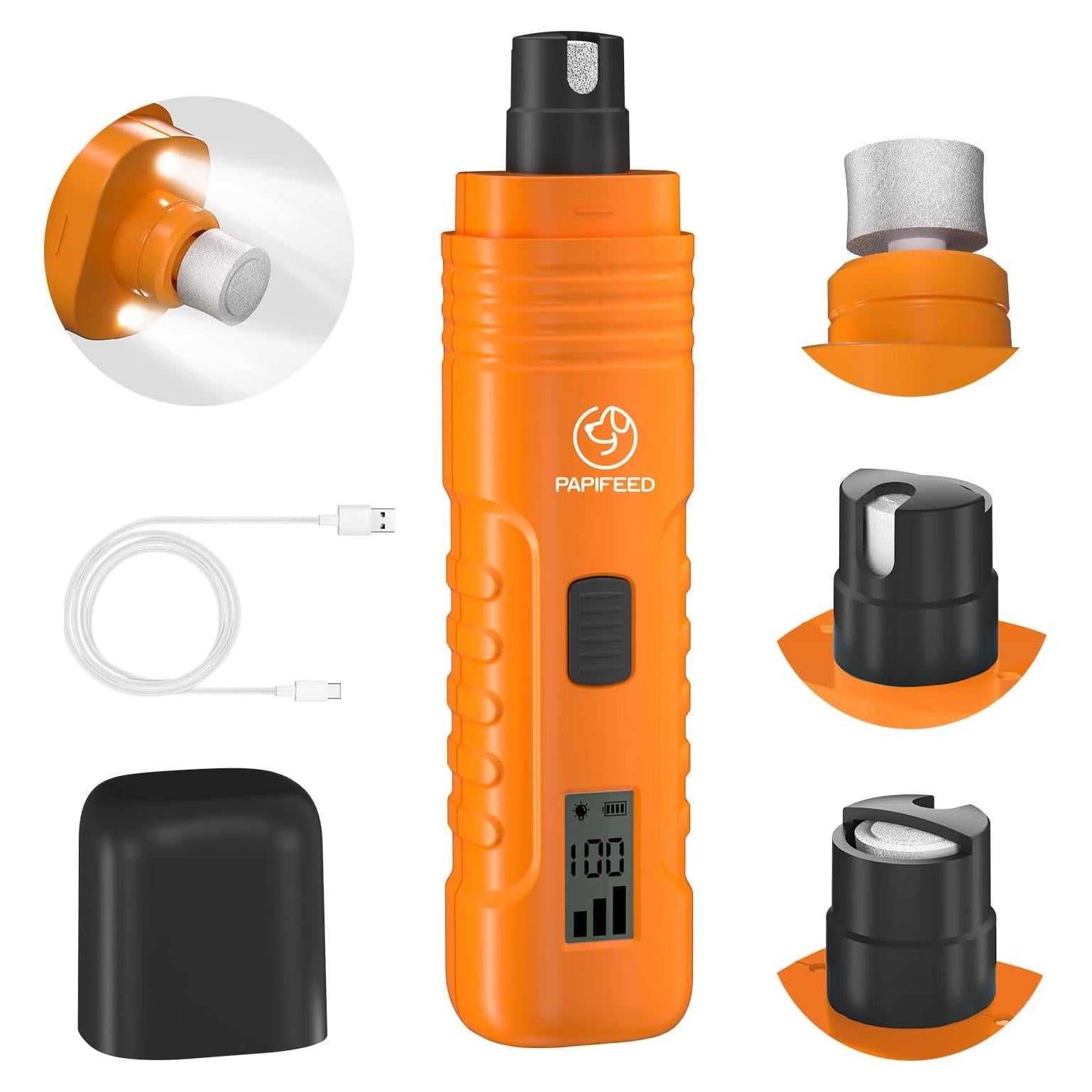 Amoladora de Uñas para Perros PAPIFEED 3 Velocidades Silenciosa