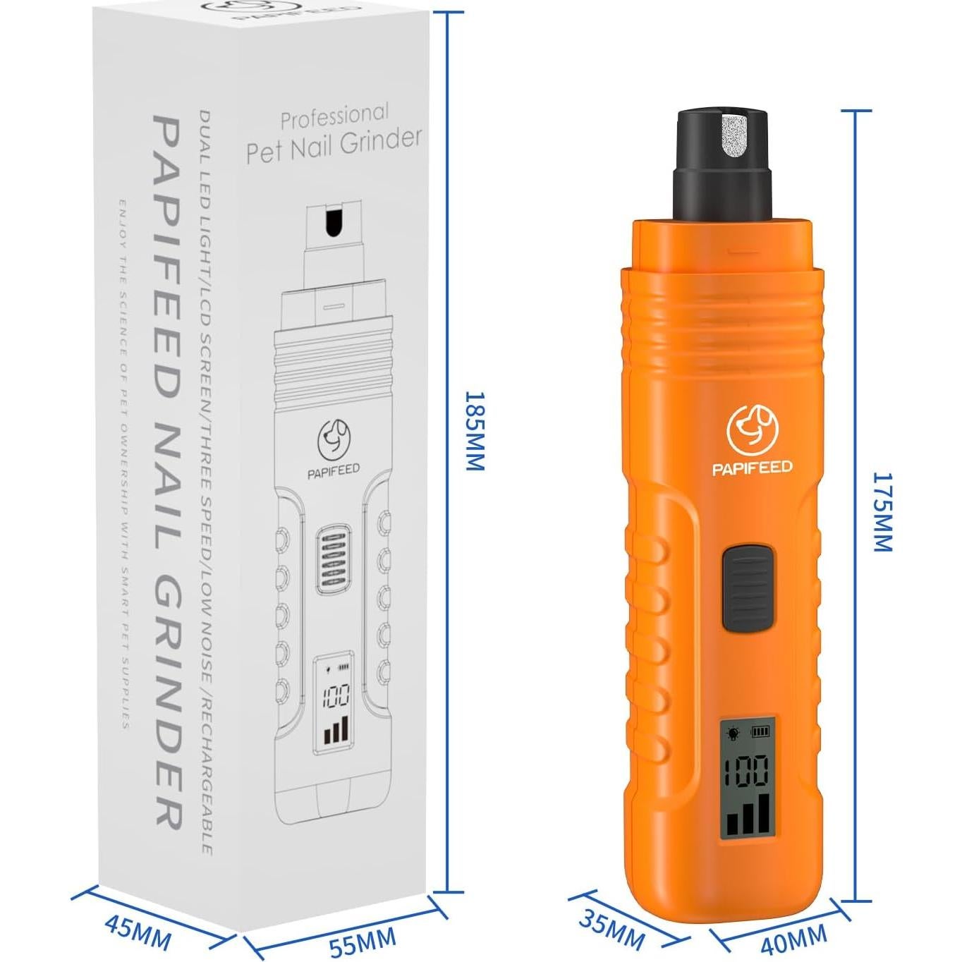 Amoladora de Uñas para Perros PAPIFEED 3 Velocidades Silenciosa