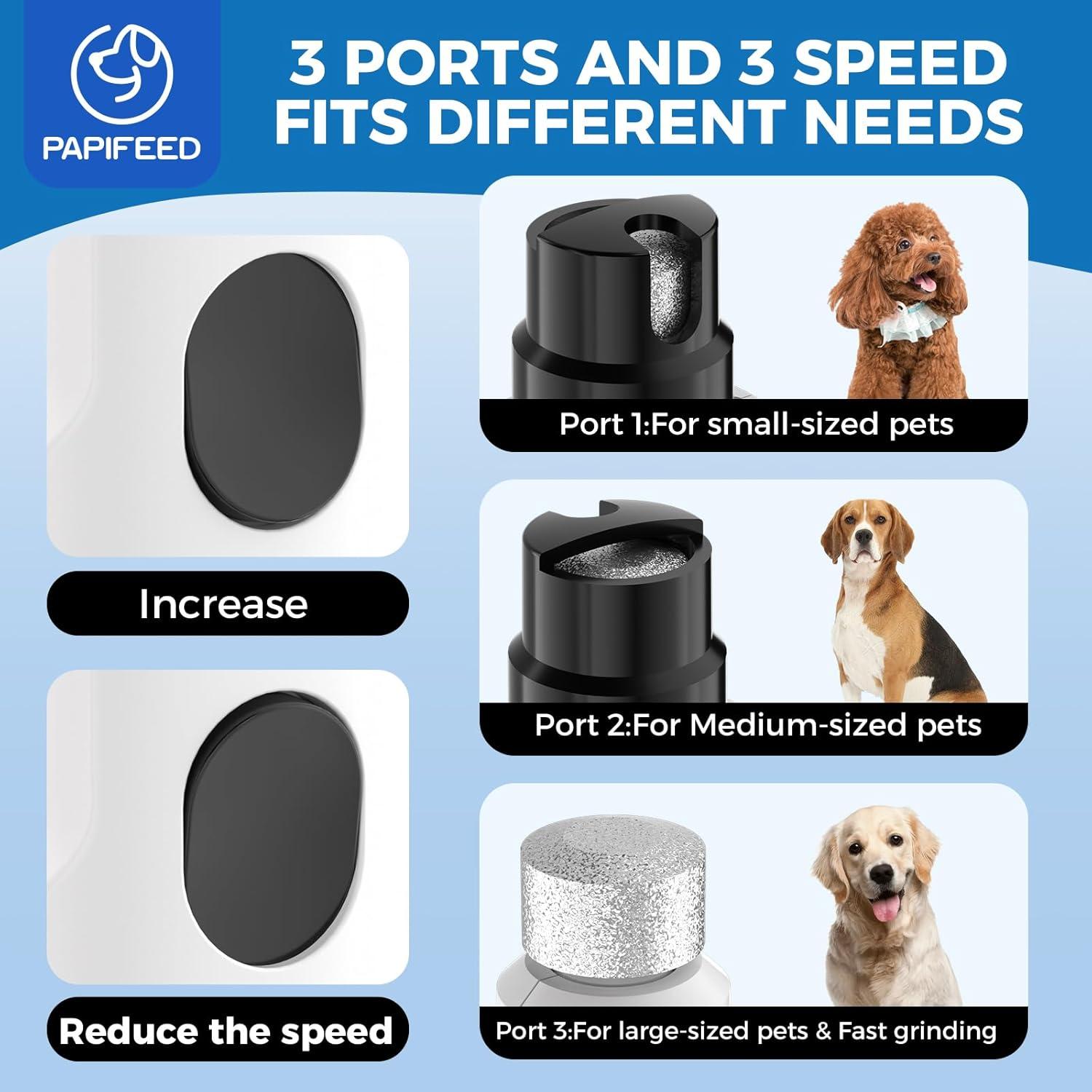 Amoladora de Uñas Eléctrica PAPIFEED Blanca con 3 Velocidades y LED