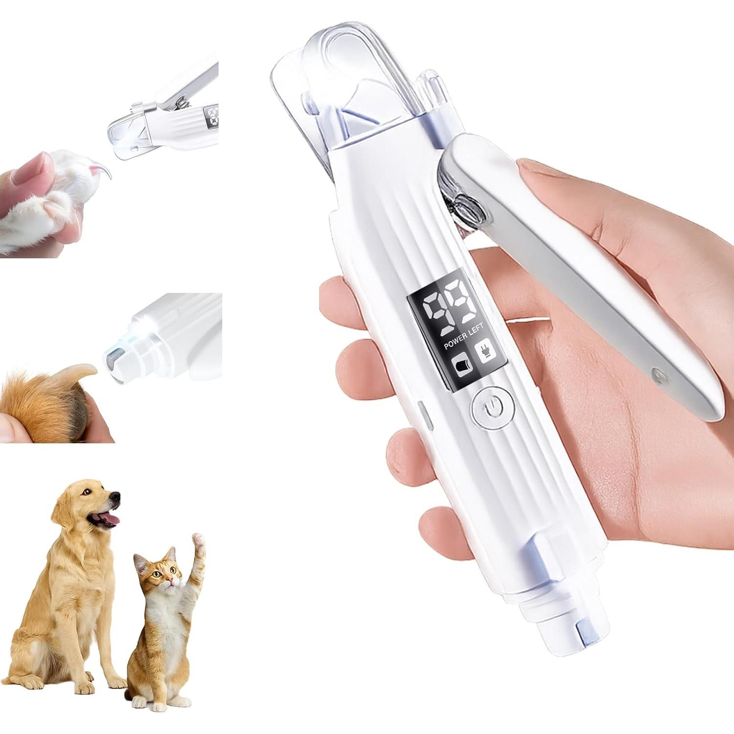 Cortauñas 2 en 1 TMoMT para perros y gatos con luces LED