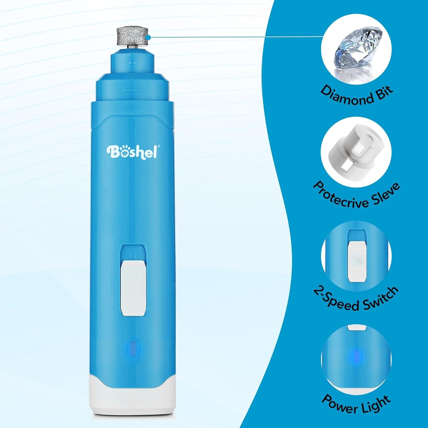 Cortauñas Eléctrico para Mascotas BOSHEL - Silencioso y Portátil