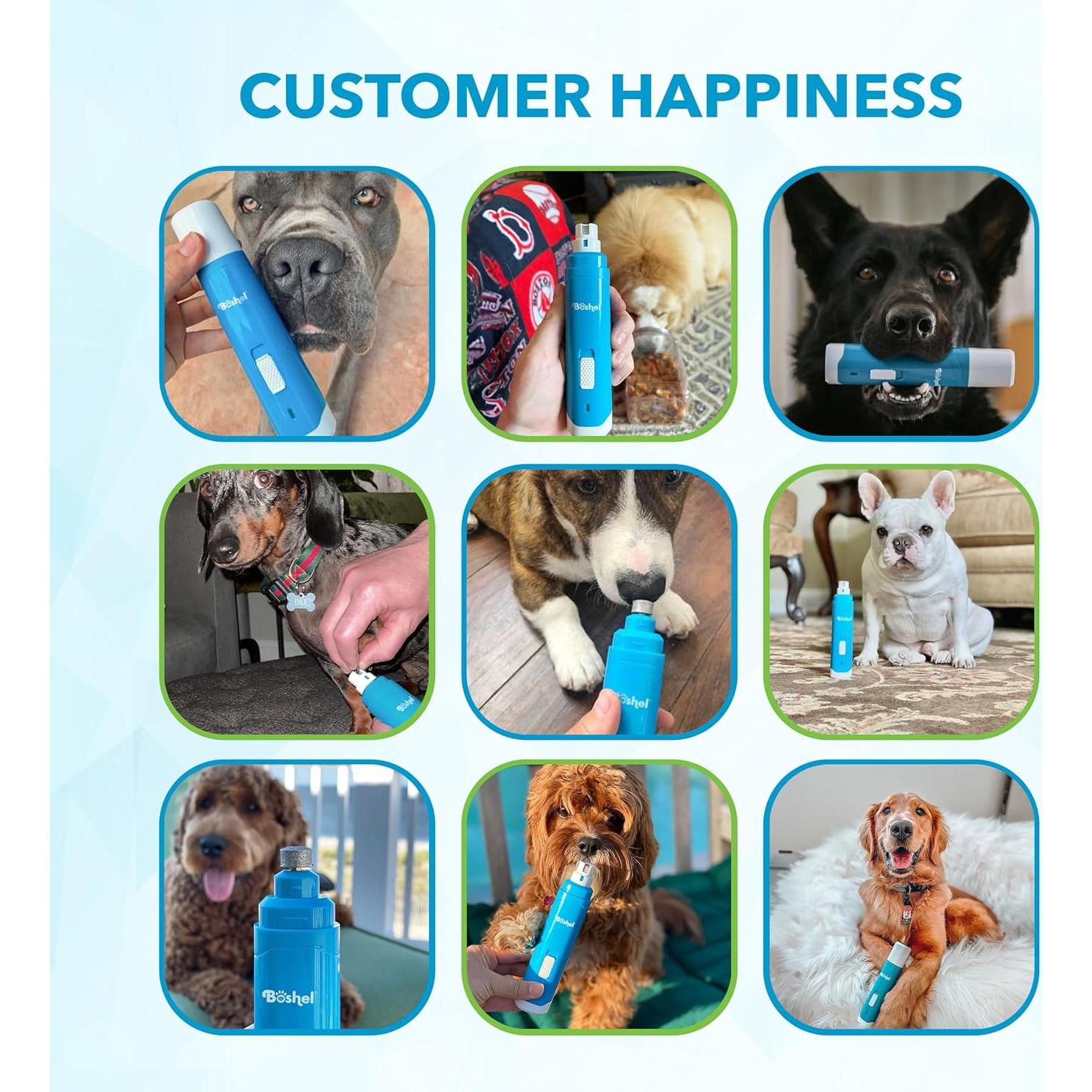 Cortauñas Eléctrico para Mascotas BOSHEL - Silencioso y Portátil