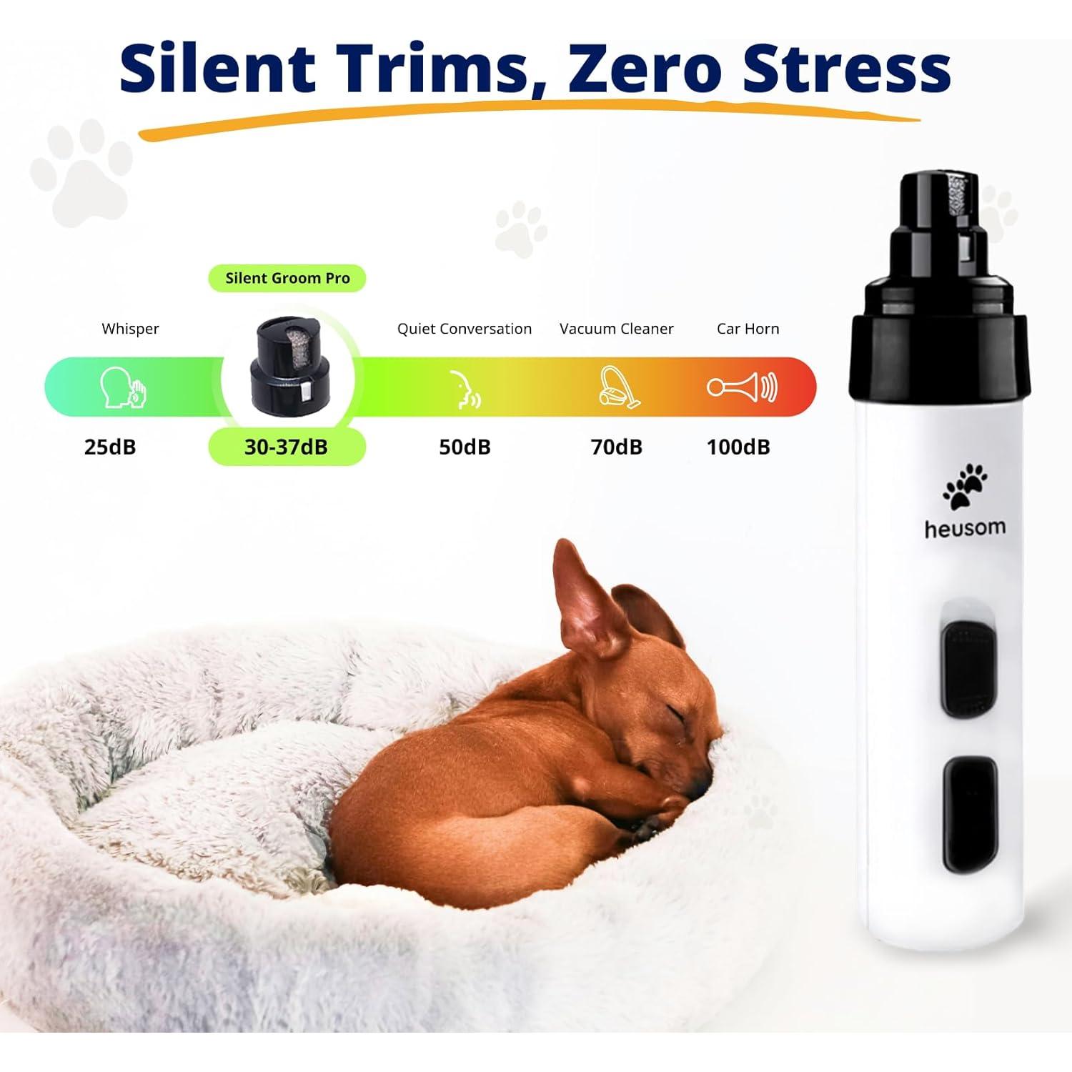 Cortador de Uñas Silent Groom Pro Heusom - Silencioso y Seguro