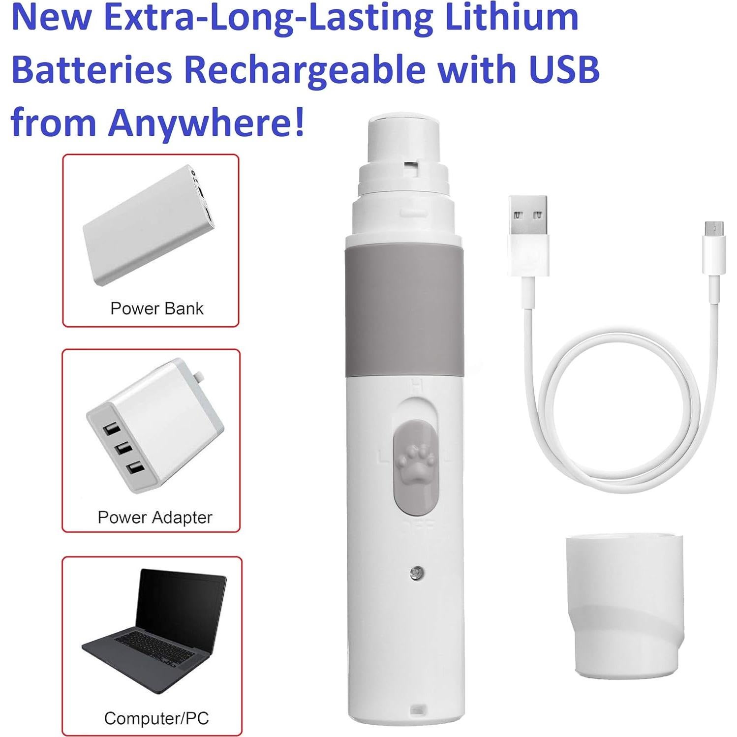 Molinillo de Uñas Eléctrico Pets First - Inalámbrico y Silencioso