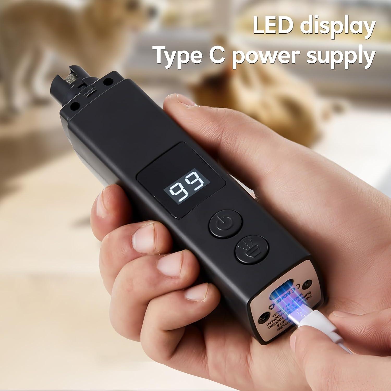 Cortador de Uñas Eléctrico OFCASA 4 Velocidades con Luz LED UV