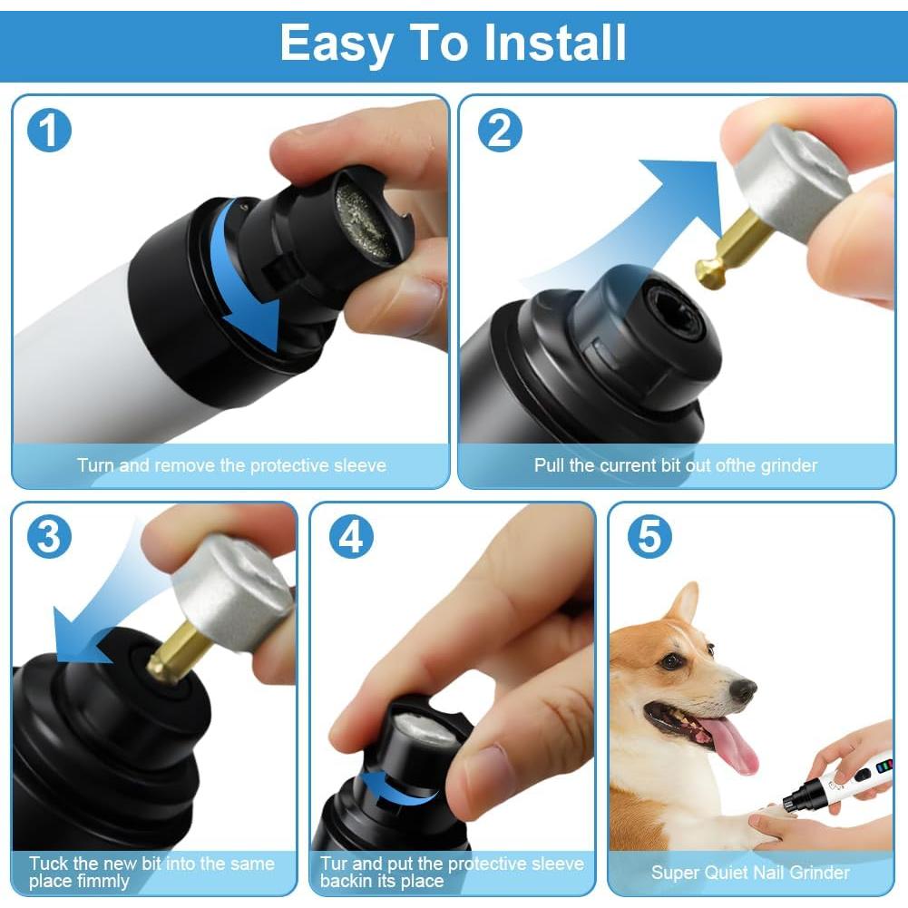 Cortador de Uñas Eléctrico Silencioso Jaxbo Pro para Perros