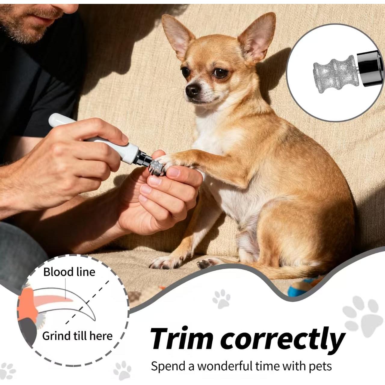 Máquina de Pulido de Uñas para Perros ZQZQMG - Accesorios 0.25 cm