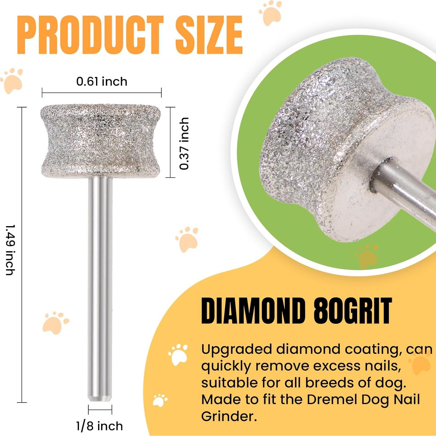 Mina de amoladora de uñas CAELUM 80 grano para Dremel