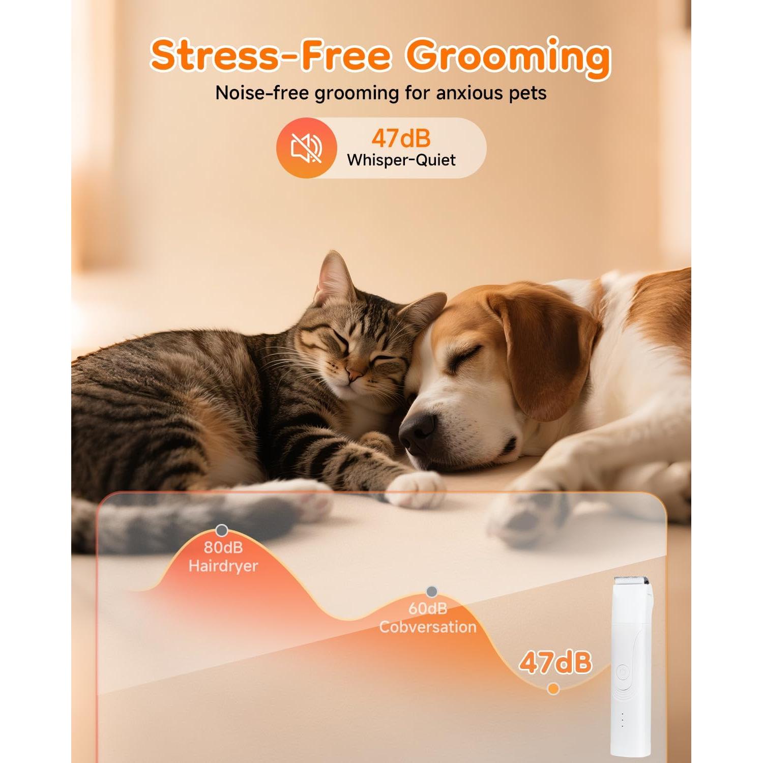 Kit de Aseo para Perros ATESON 14 en 1 Impermeable y Silencioso