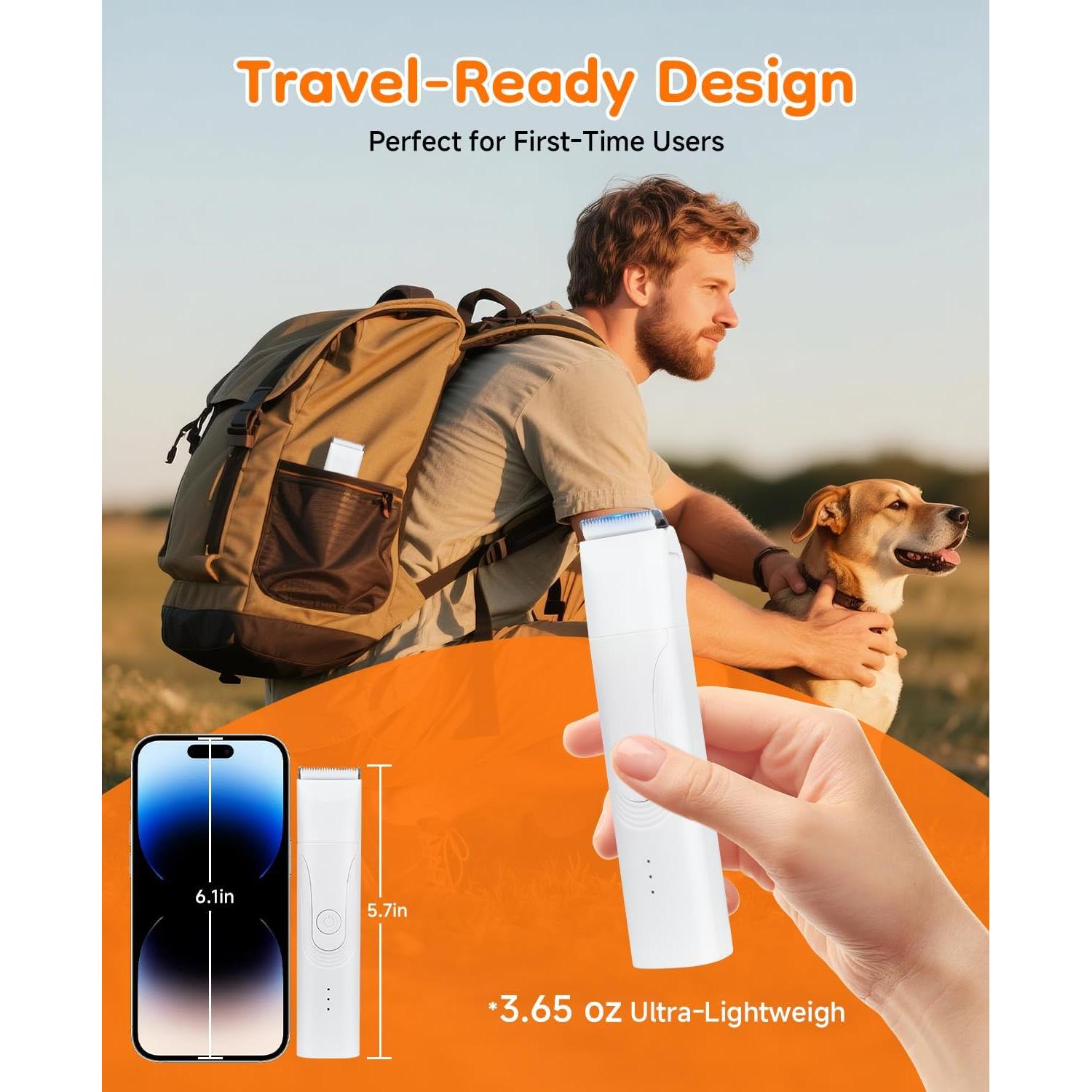 Kit de Aseo para Perros ATESON 14 en 1 Impermeable y Silencioso