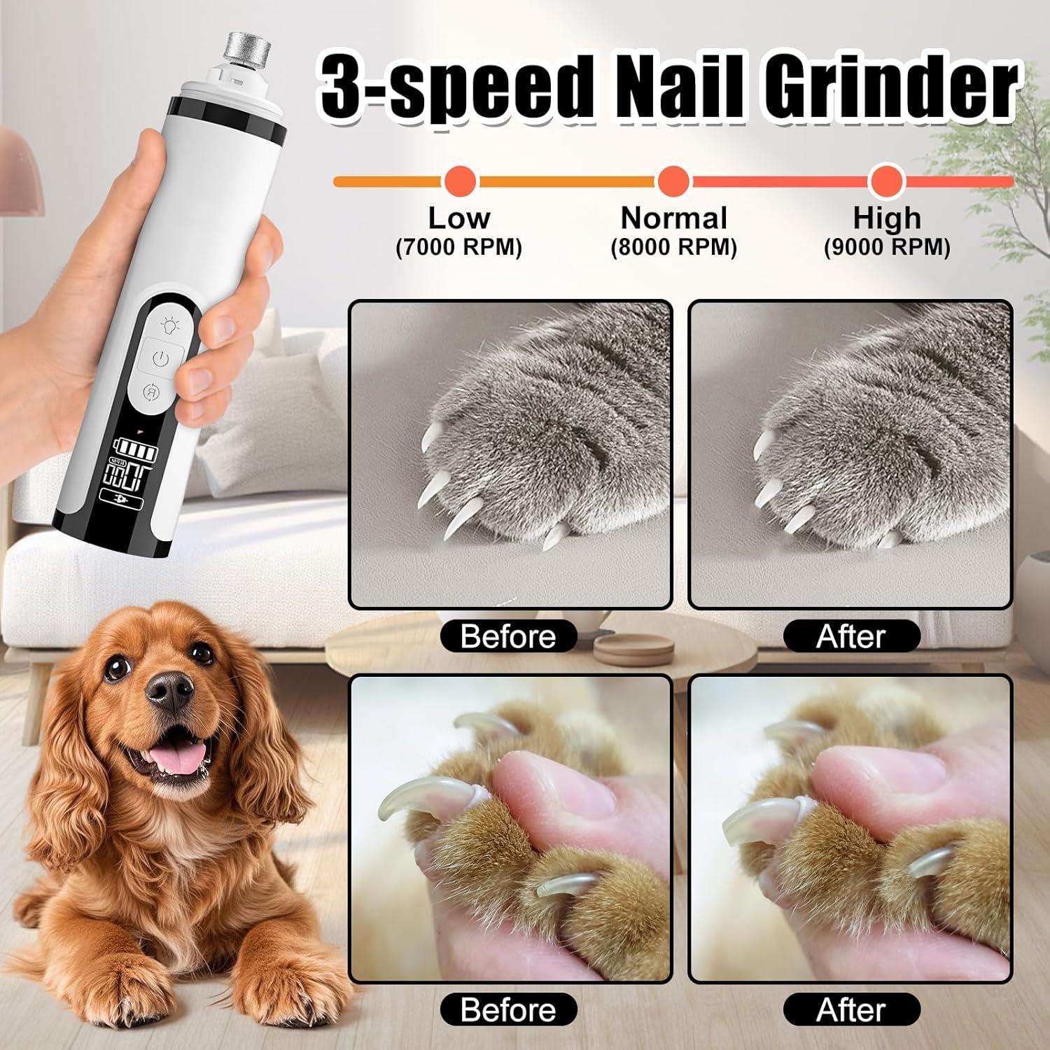 Cortador de Uñas Inalámbrico Movued con Luz LED y 3 Velocidades