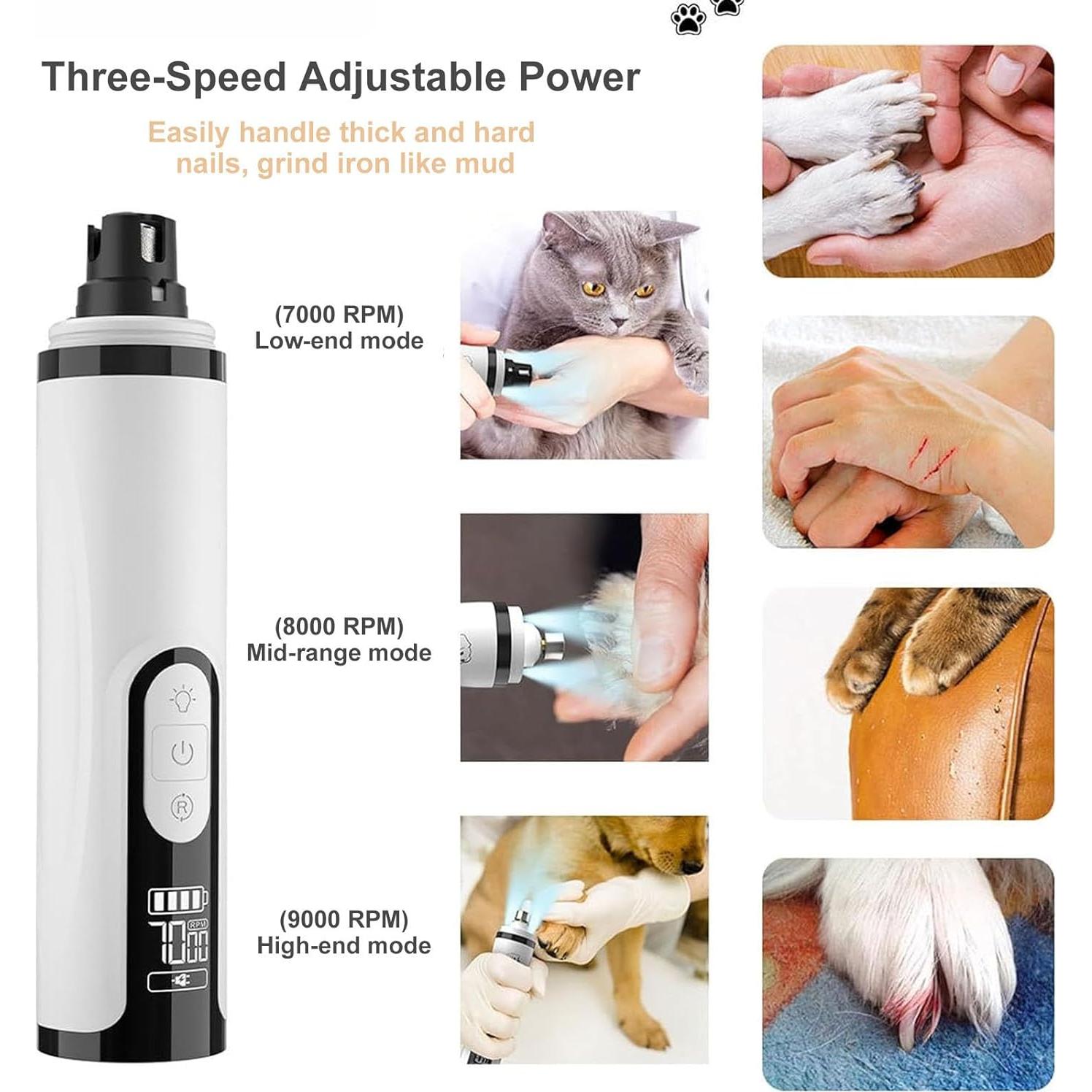 Molinillo de Uñas Silent Groom Pro 2025 para Perros y Gatos