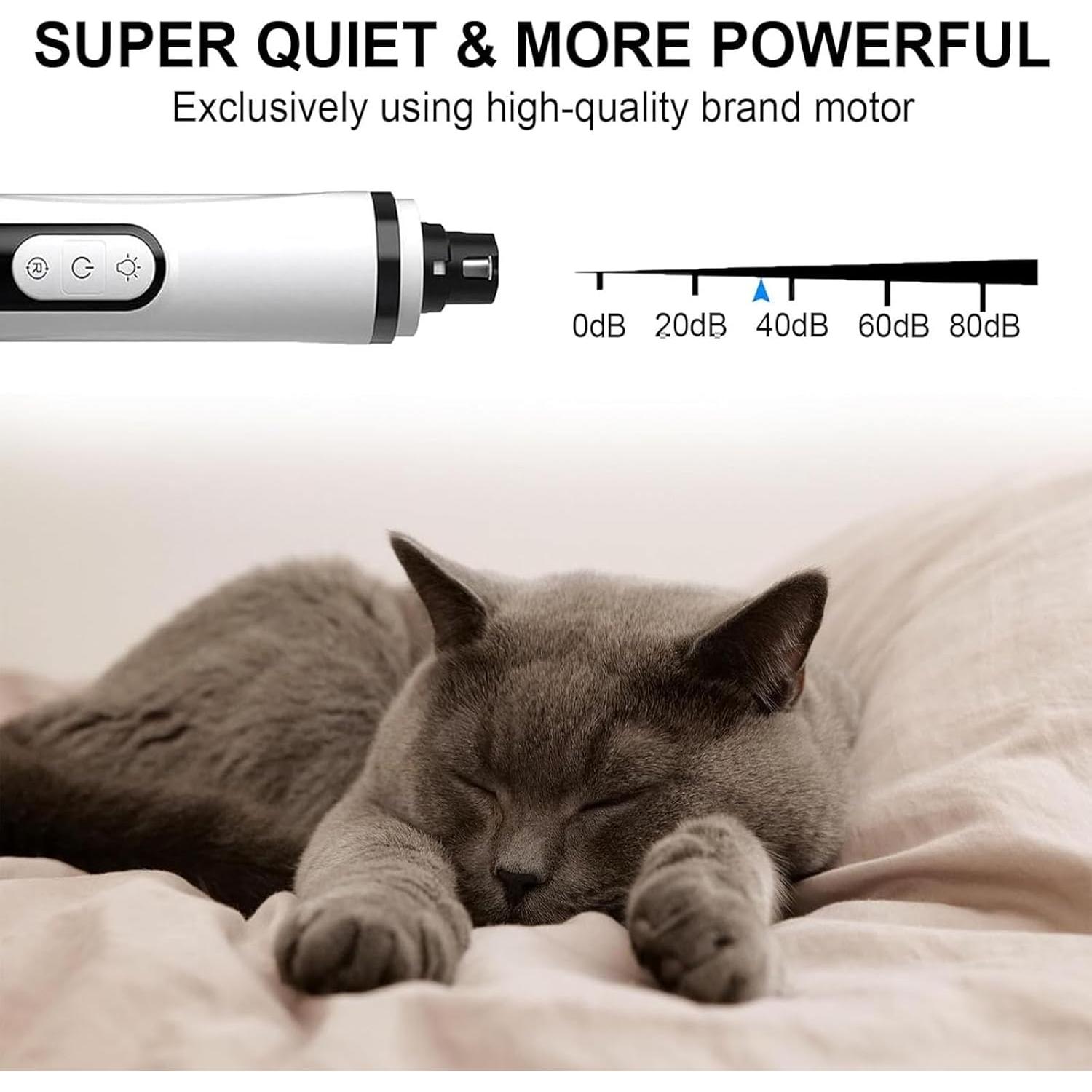 Molinillo de Uñas Silent Groom Pro 2025 para Perros y Gatos