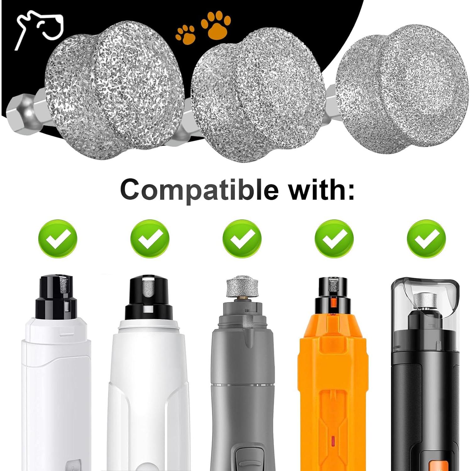 Cabezal de Repuesto para Amoladora de Uñas de Perro IREDOON - 3 Piezas con Granos 100, 80, 60