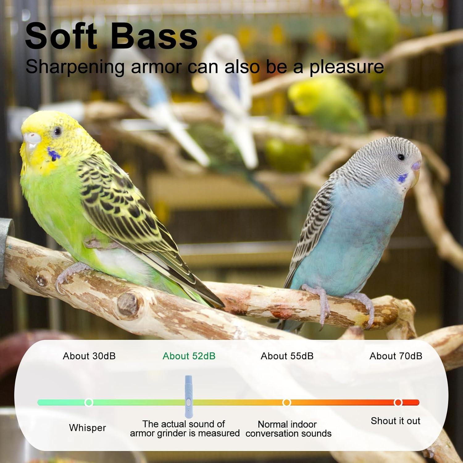 Molinillo de Uñas para Aves LUKHMELF Recargable con Luz LED