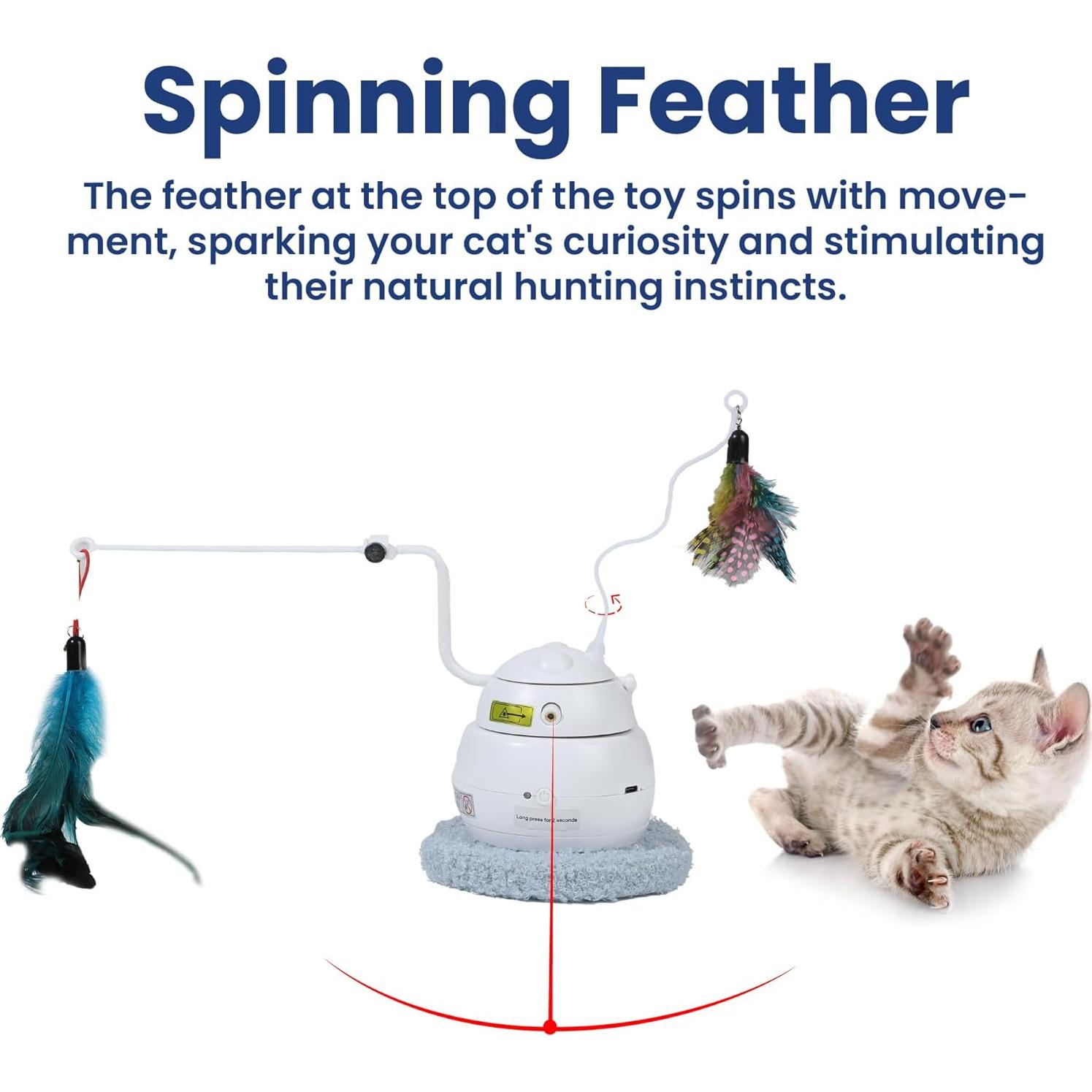 Juguete Interactivo para Gatos PawsPik 4-en-1 con Láser