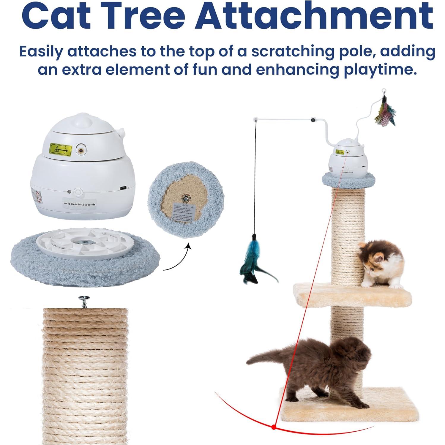 Juguete Interactivo para Gatos PawsPik 4-en-1 con Láser