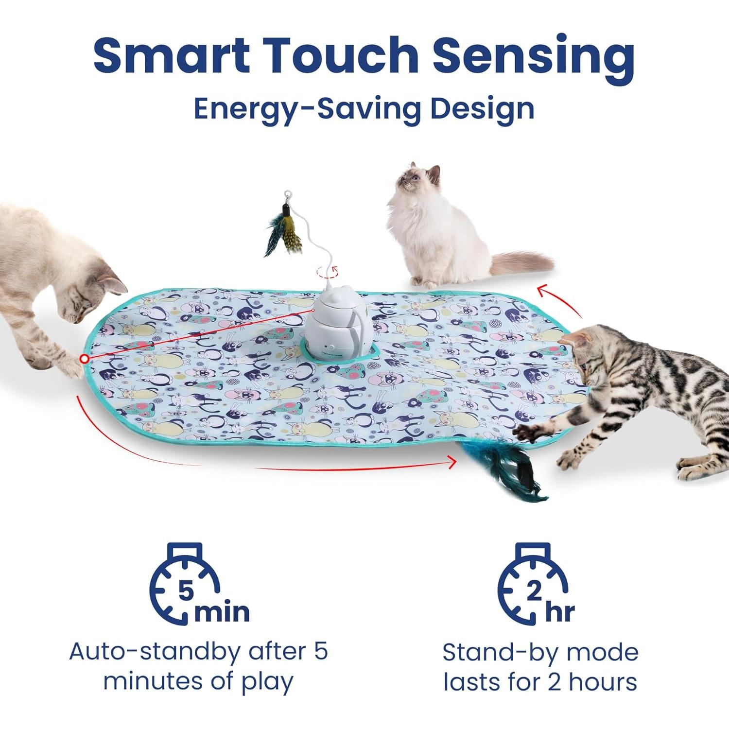 Juguete Interactivo para Gatos PawsPik 4-en-1 con Láser