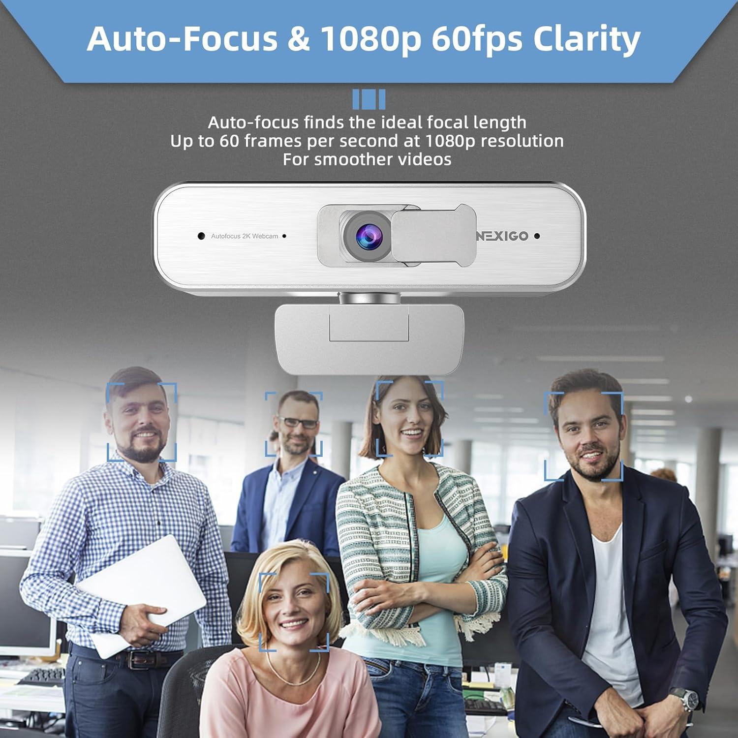 Cámara Web NexiGo N940P 2K con Zoom 3X y Control Remoto