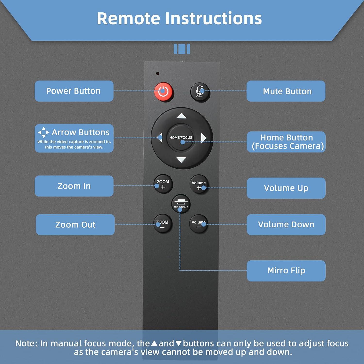 Cámara Web NexiGo N940P 2K con Zoom 3X y Control Remoto