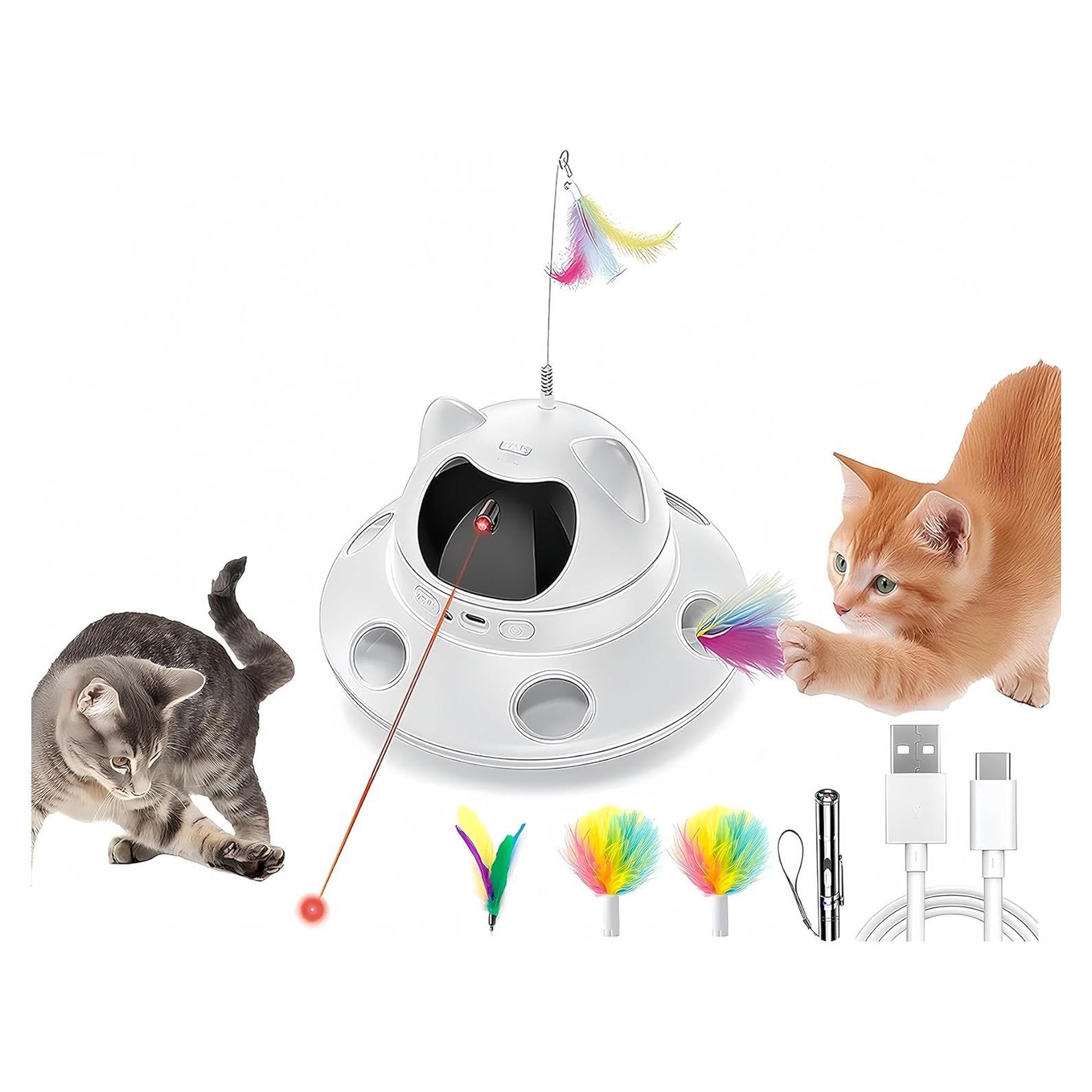 Juguete láser interactivo para gatos 3 en 1 - Recargable USB