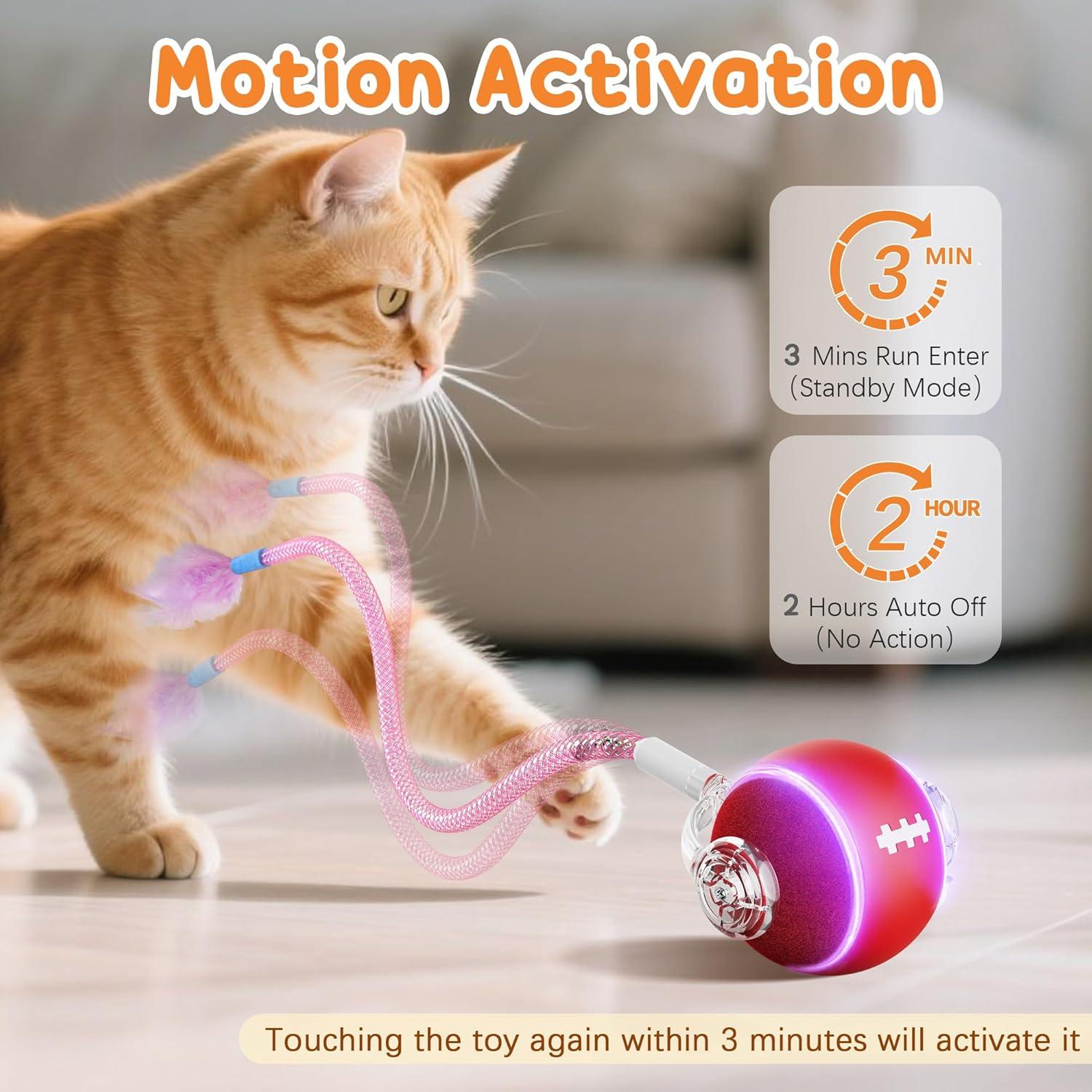 Juguete Interactivo para Gatos PANRIO, Bola Eléctrica 800mAh