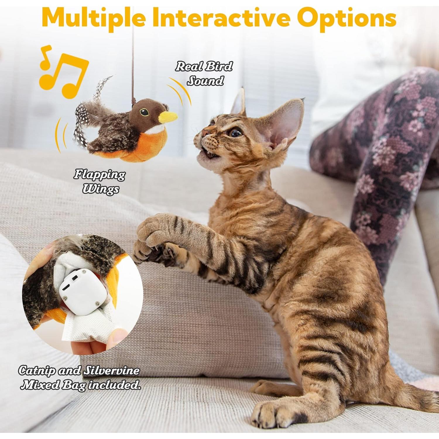 Juguete Interactivo para Gatos Petfuture Aleteador Robin USB