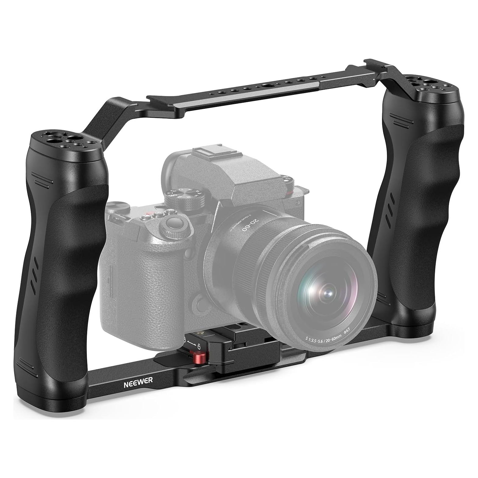 Jaula de Cámara NEEWER CA077 con Doble Mango y Placa Arca