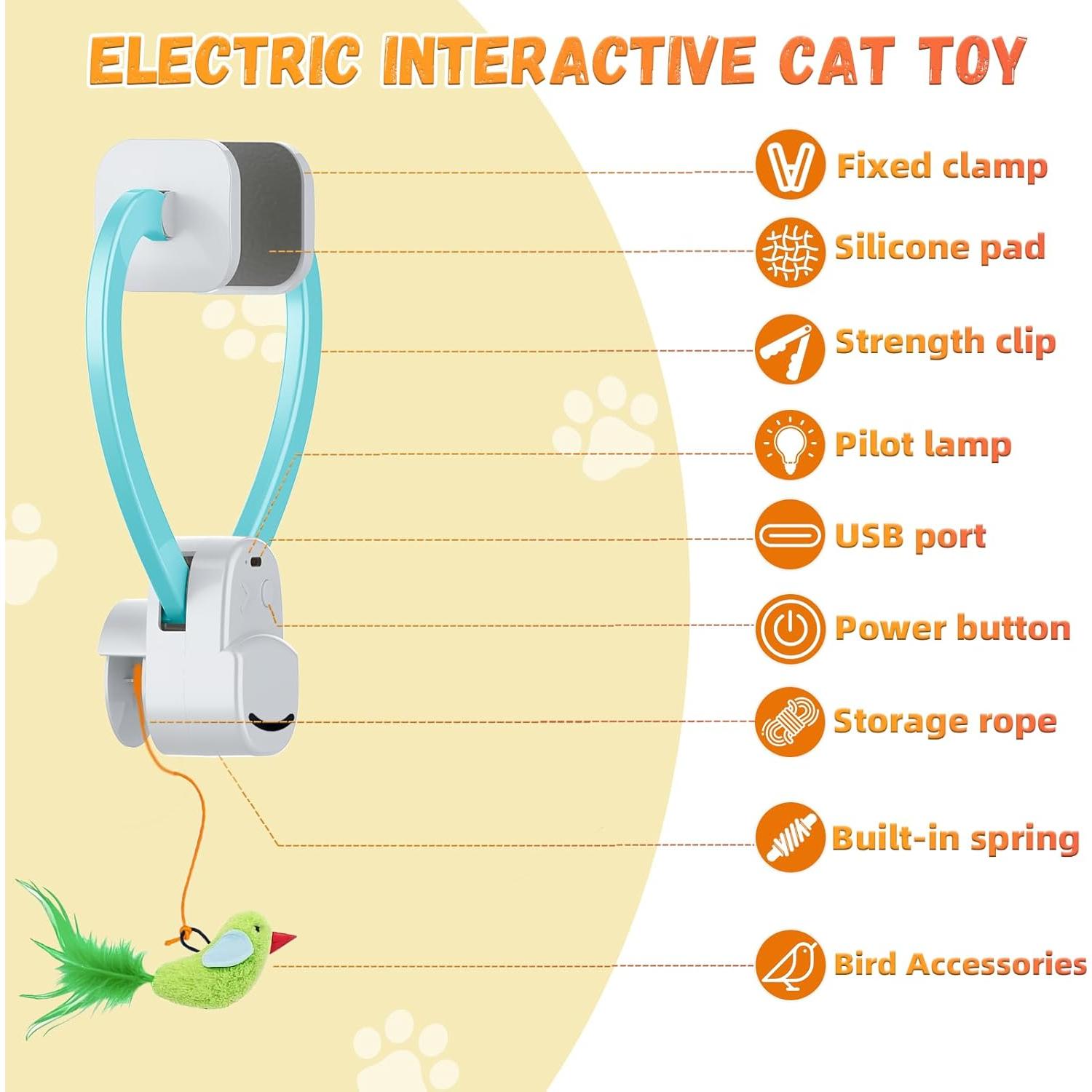 Juguete Eléctrico Interactivo para Gatos CATPICK - Pájaro Volador