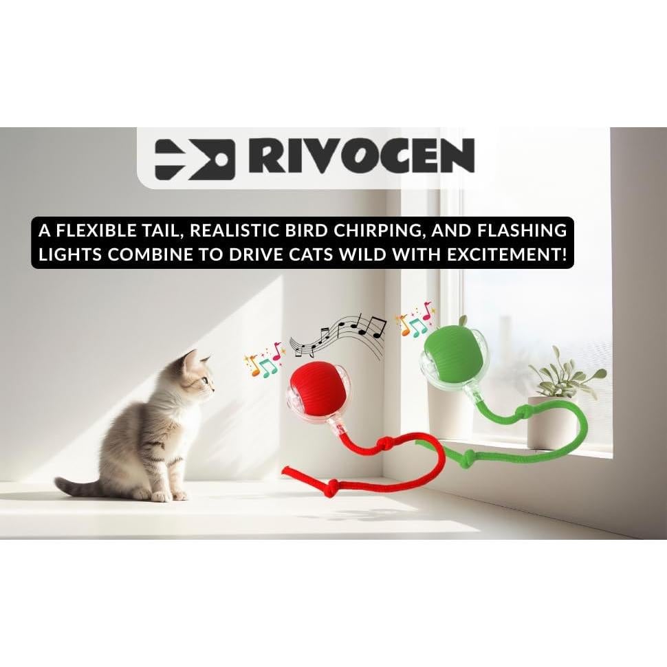 Juguete Interactivo para Gatos y Perros RivOcen Rojo 6.99cm