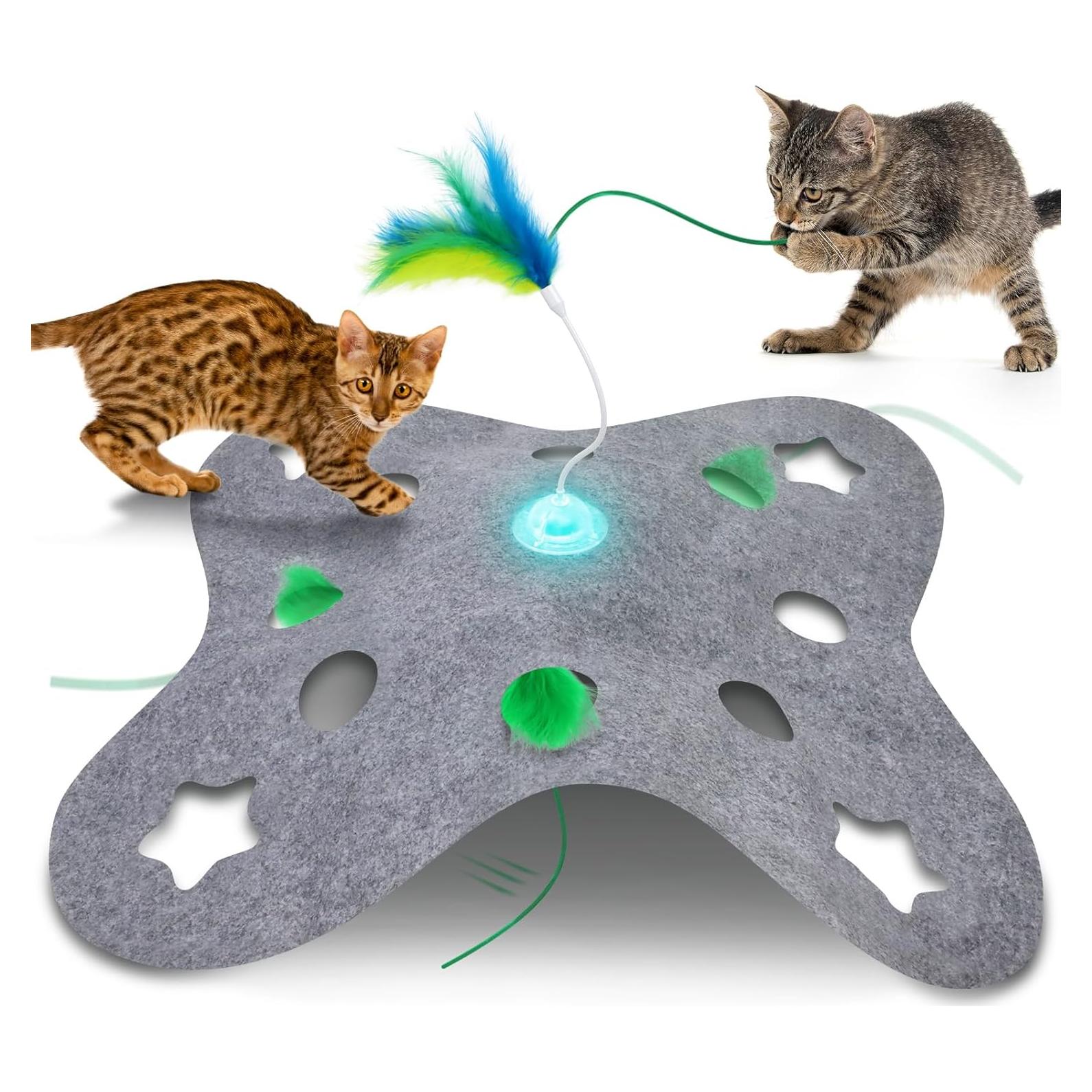 Juguete Interactivo para Gatos Giociv L16 con Pluma Movible