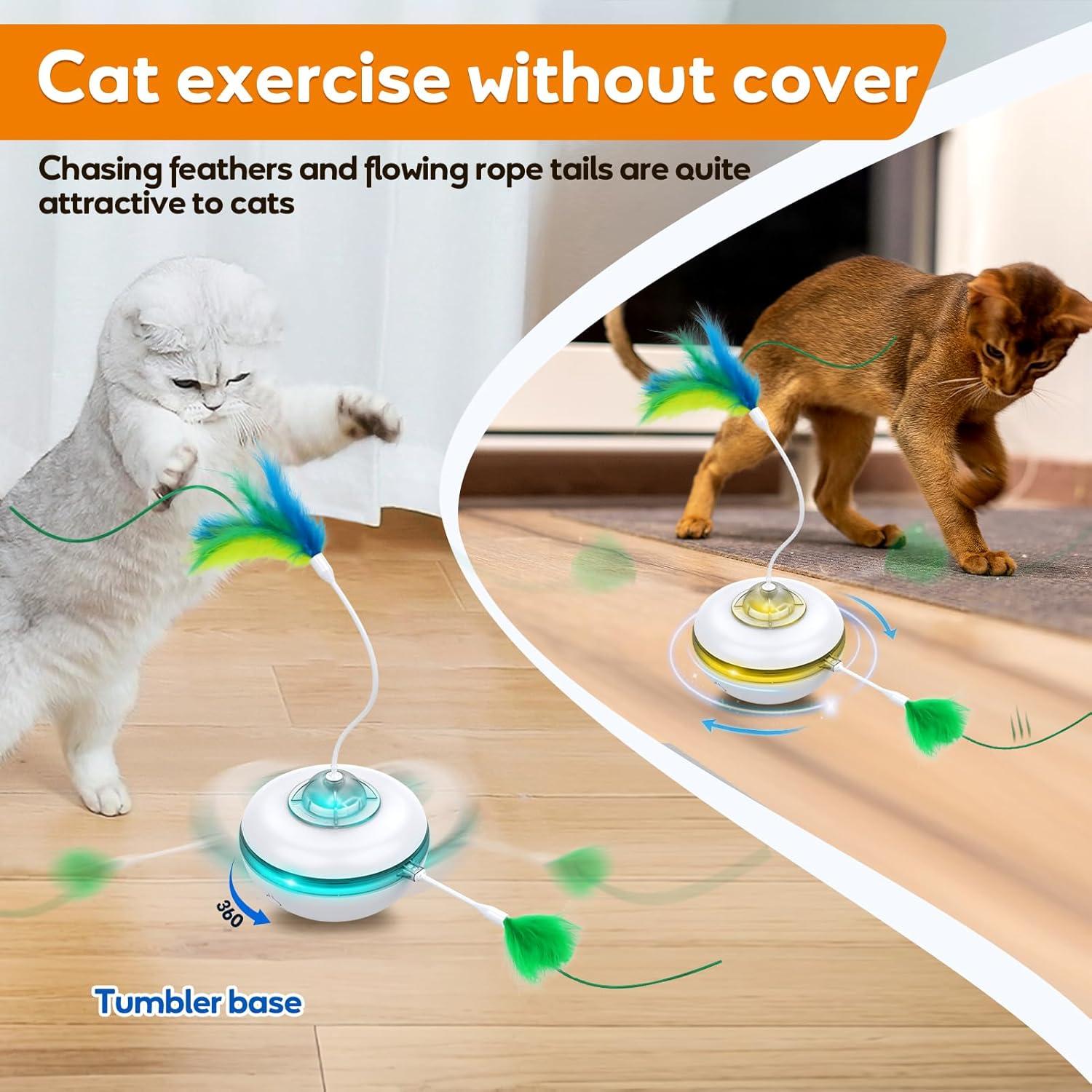 Juguete Interactivo para Gatos Giociv L16 con Pluma Movible
