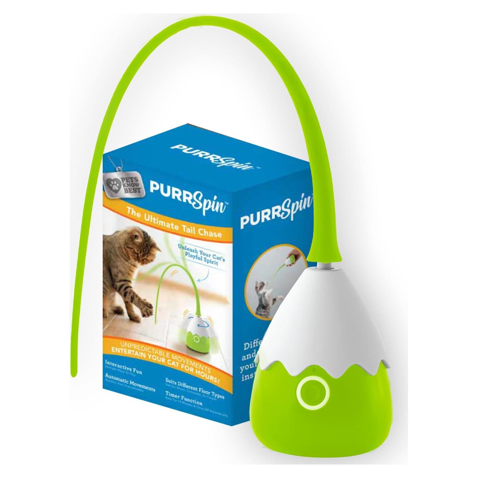 Juguete Interactivo para Gatos PurrSpin - Movimientos Impredecibles