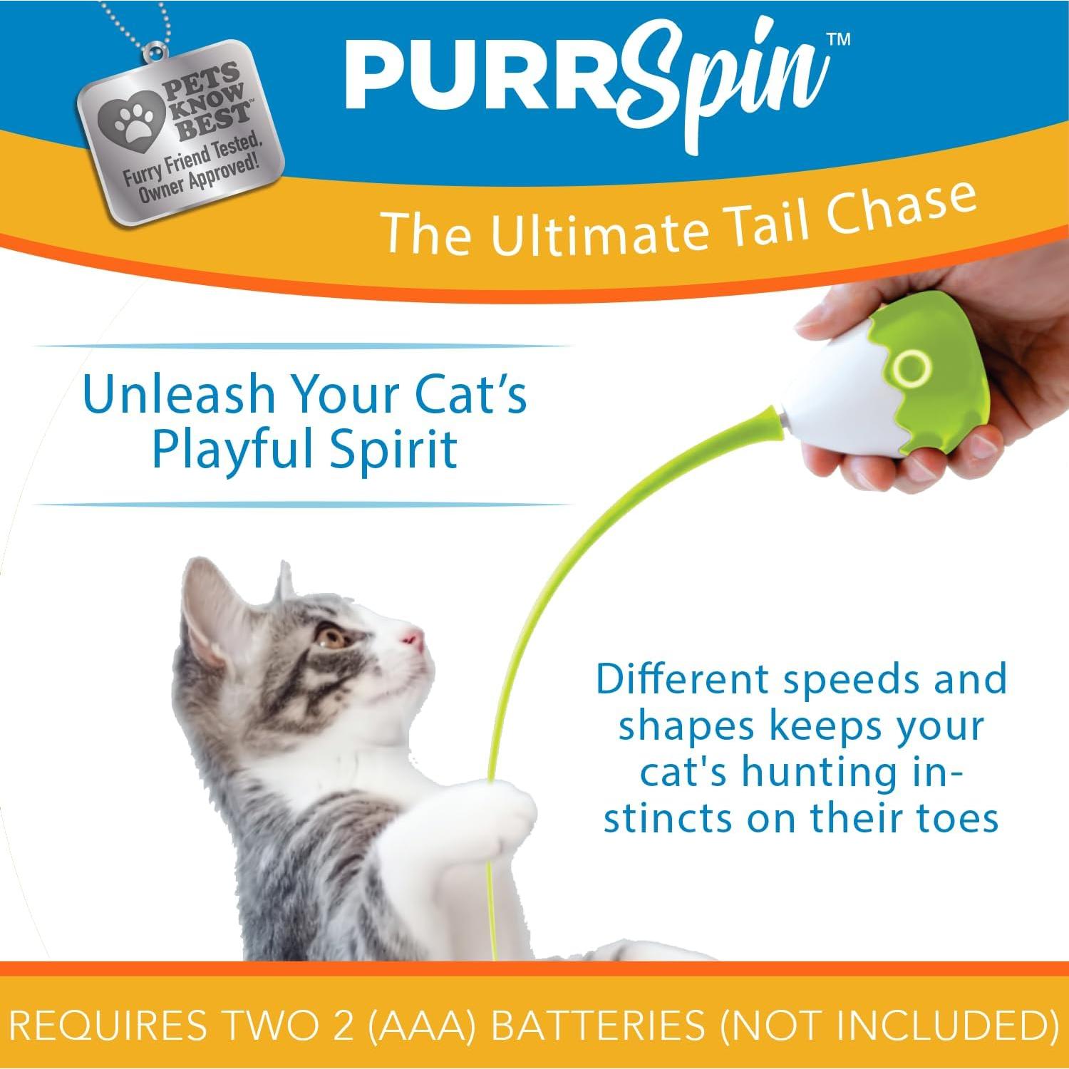 Juguete Interactivo para Gatos PurrSpin - Movimientos Impredecibles