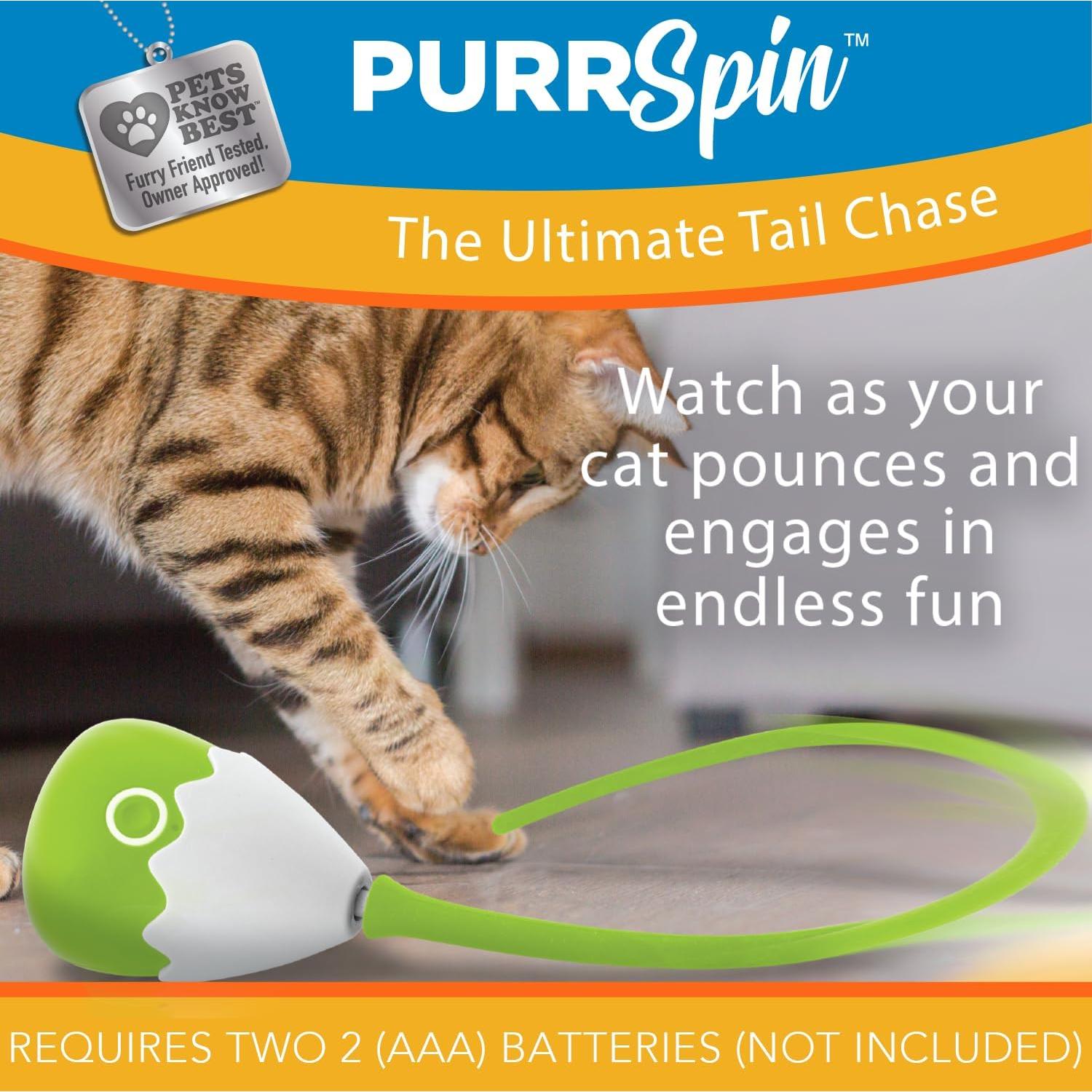 Juguete Interactivo para Gatos PurrSpin - Movimientos Impredecibles