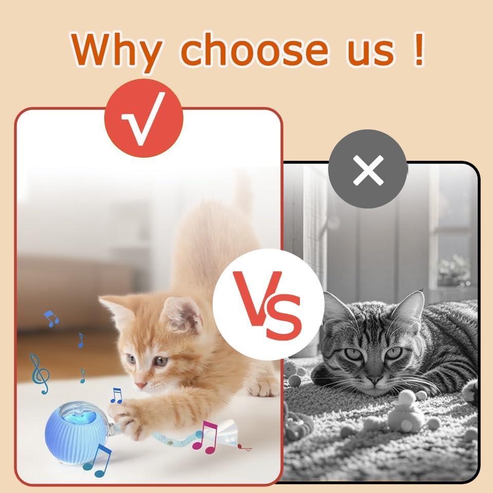 Juguetes Interactivos para Gatos Fuijeuj 2 Pcs Rojo y Azul