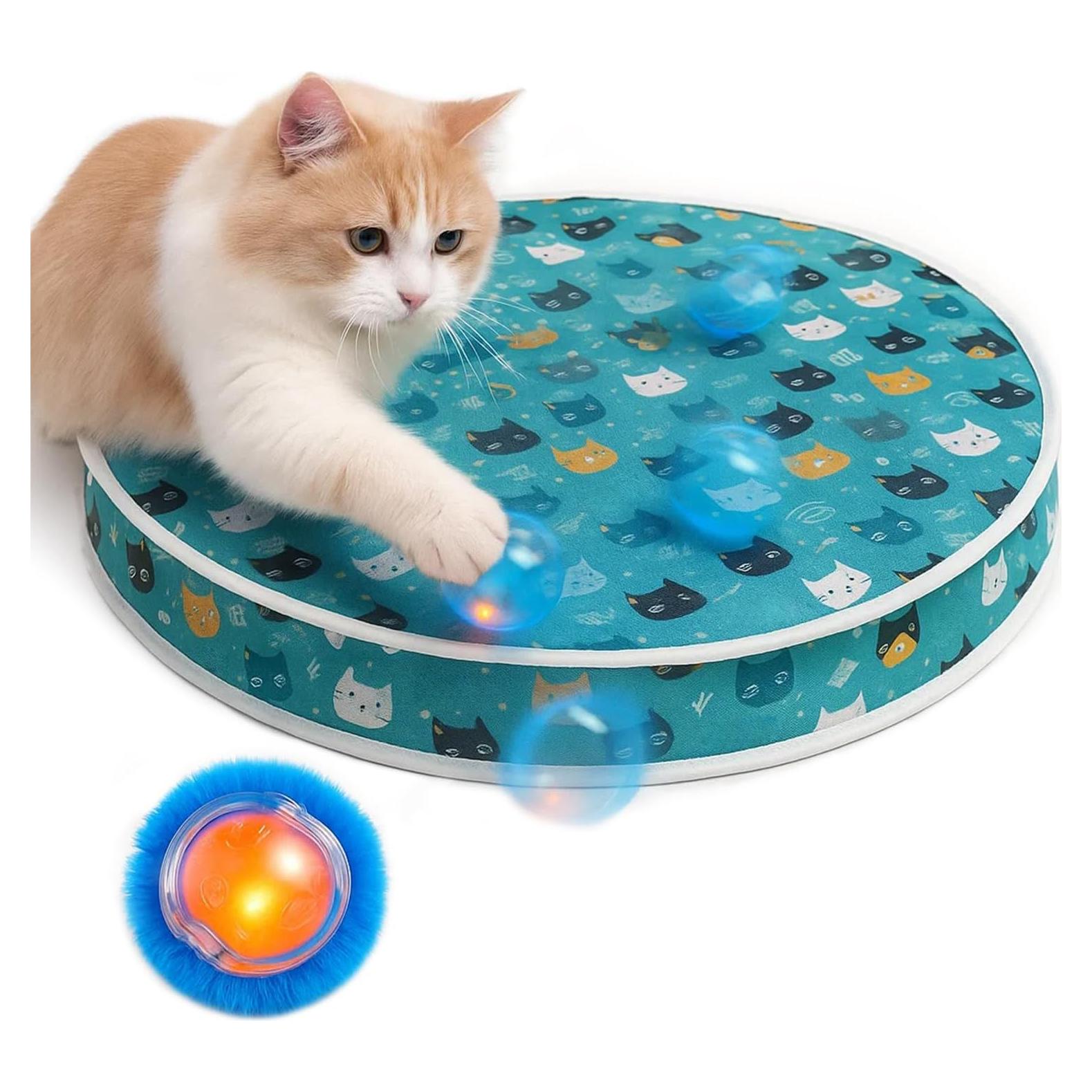 Alfombrilla Interactiva para Gatos Huimpet con Bolas LED 12.7cm