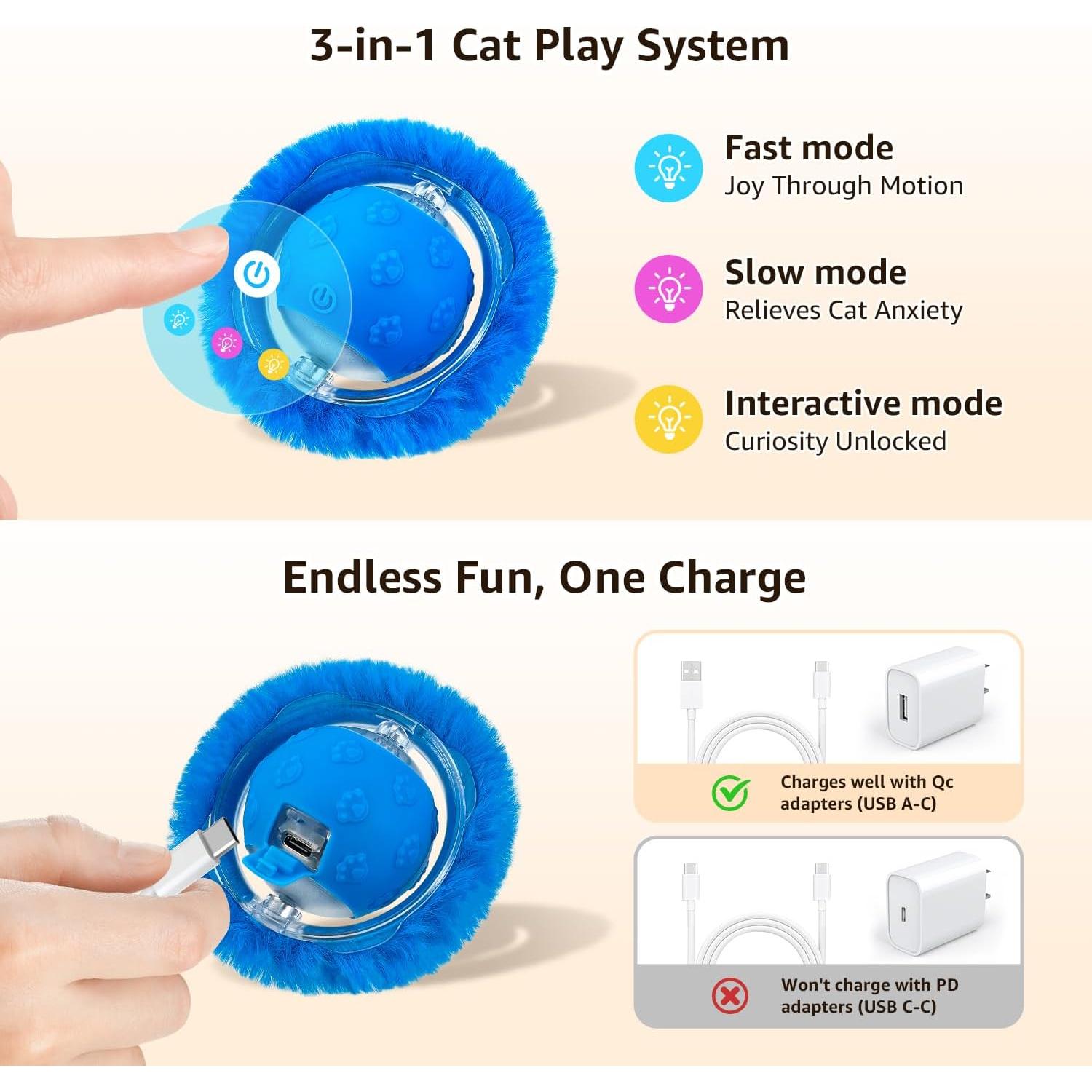 Alfombrilla Interactiva para Gatos Huimpet con Bolas LED 12.7cm