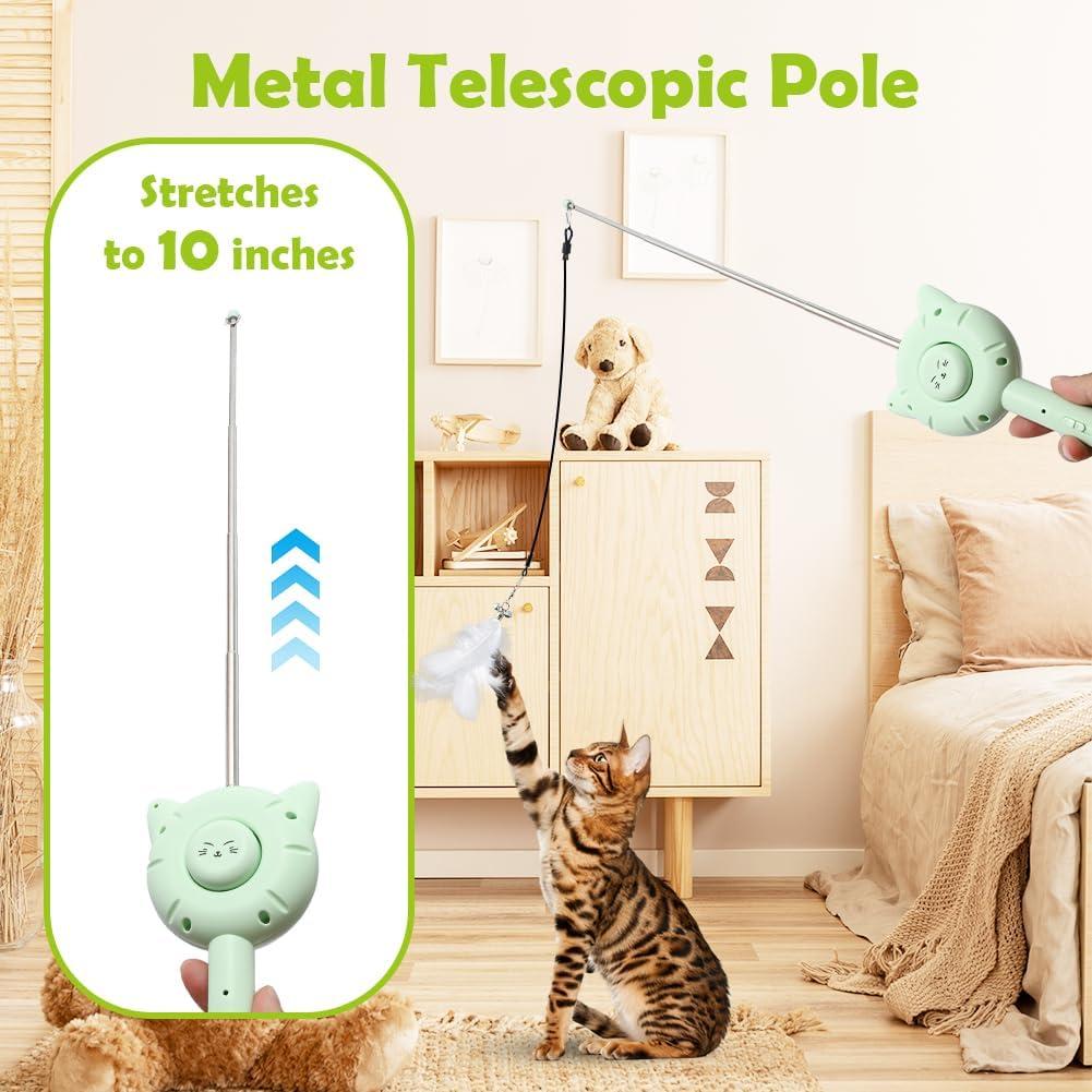 Juguete Interactivo para Gatos Jaxbo 5-en-1 con Luz y Cepillo