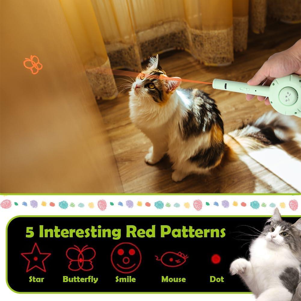 Juguete Interactivo para Gatos Jaxbo 5-en-1 con Luz y Cepillo