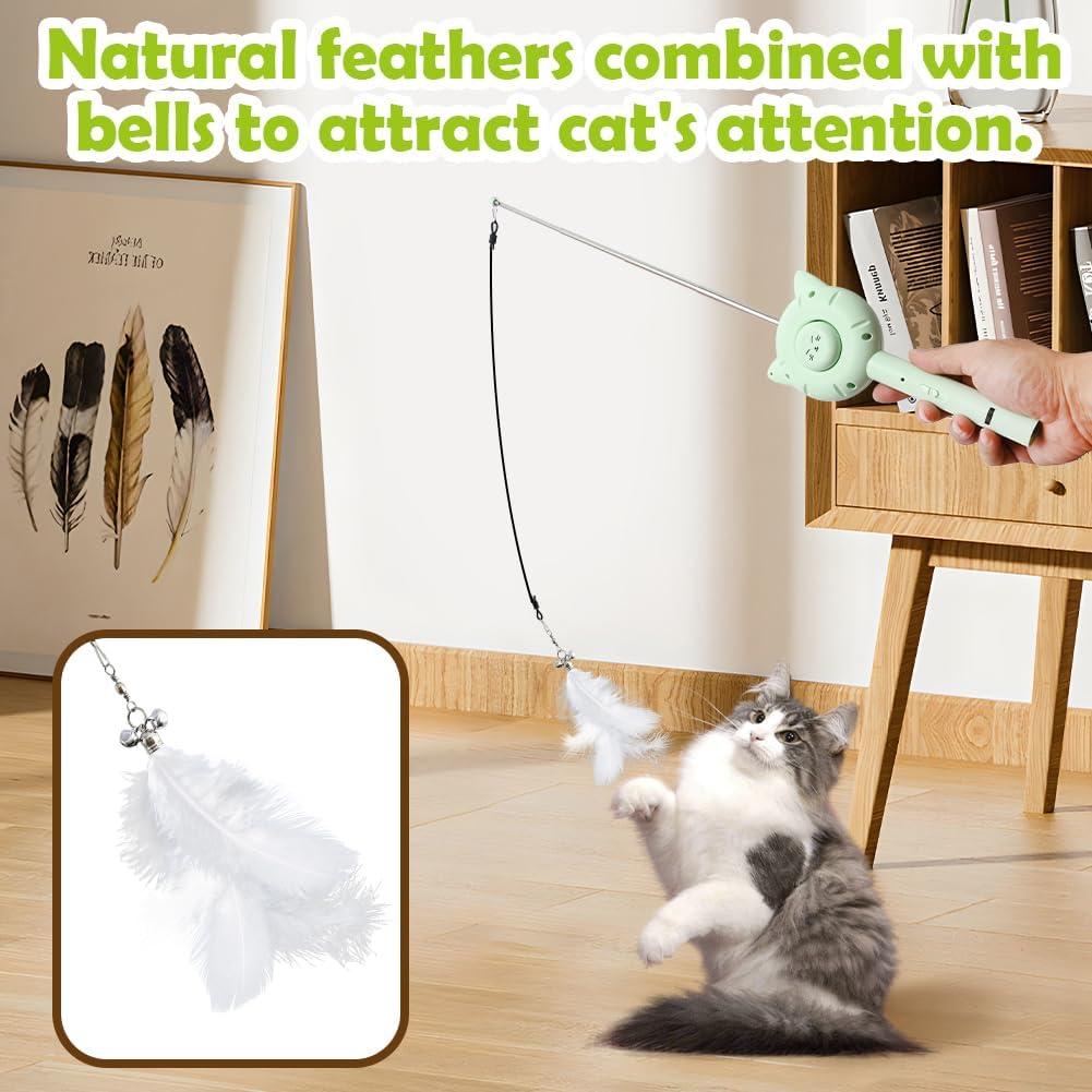 Juguete Interactivo para Gatos Jaxbo 5-en-1 con Luz y Cepillo