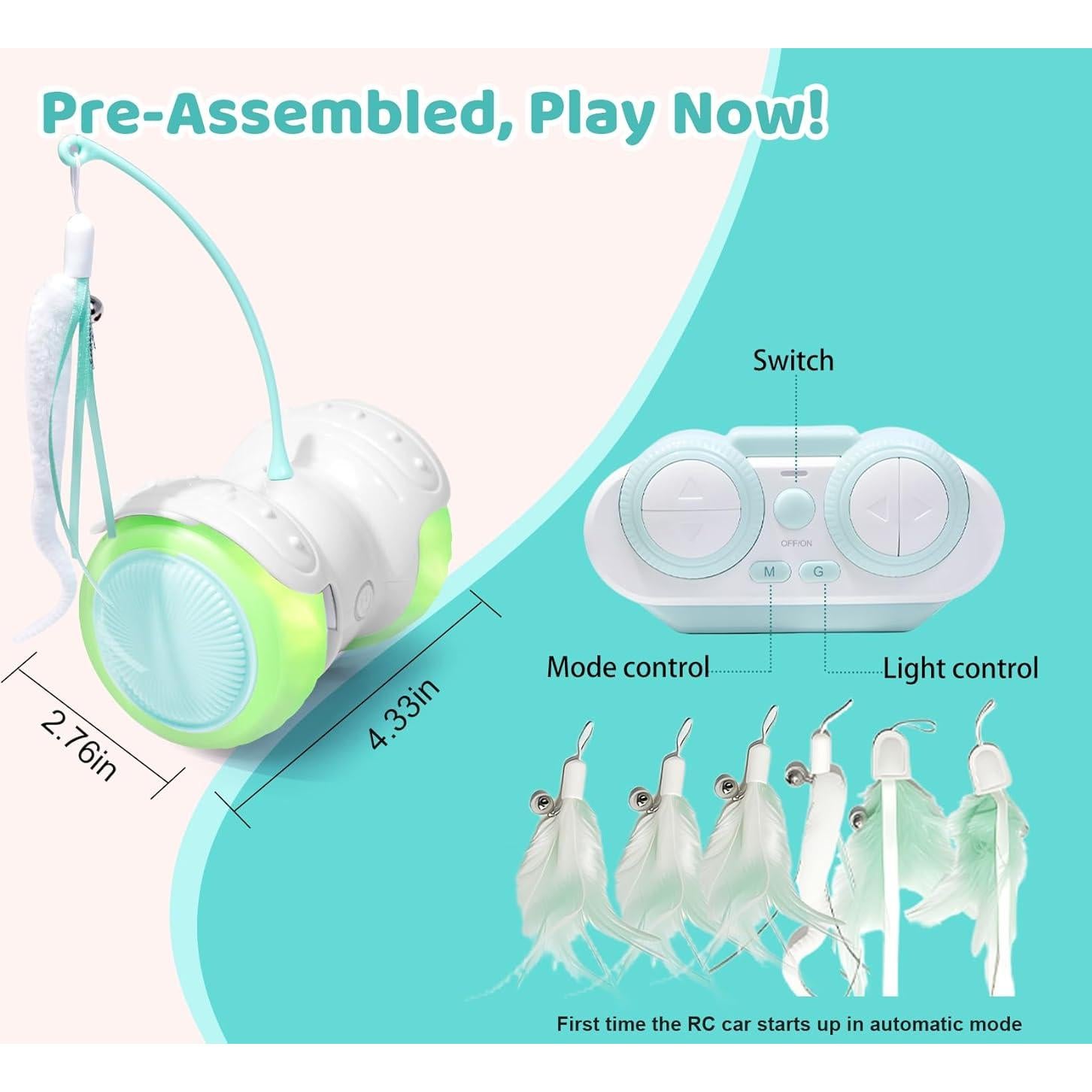 Juguete Interactivo para Gatos Zeling HTL con Control Remoto