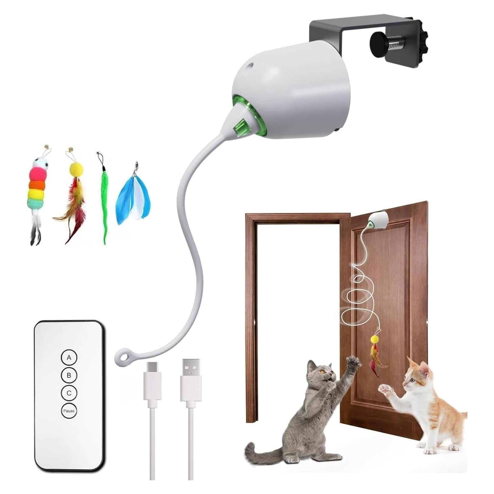 Juguete Interactivo Eléctrico para Gatos Scsuupoee Blanco