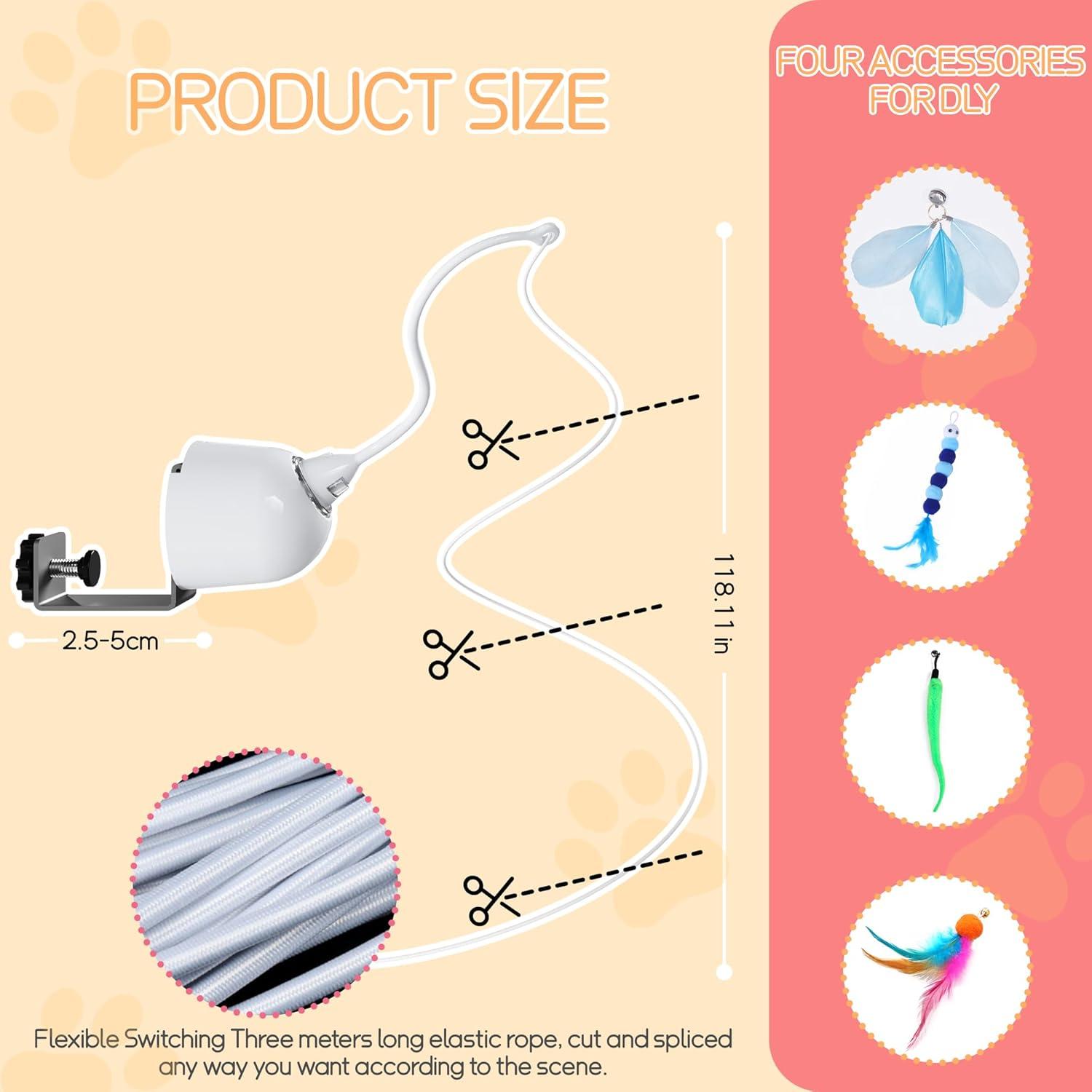 Juguete Interactivo Eléctrico para Gatos Scsuupoee Blanco