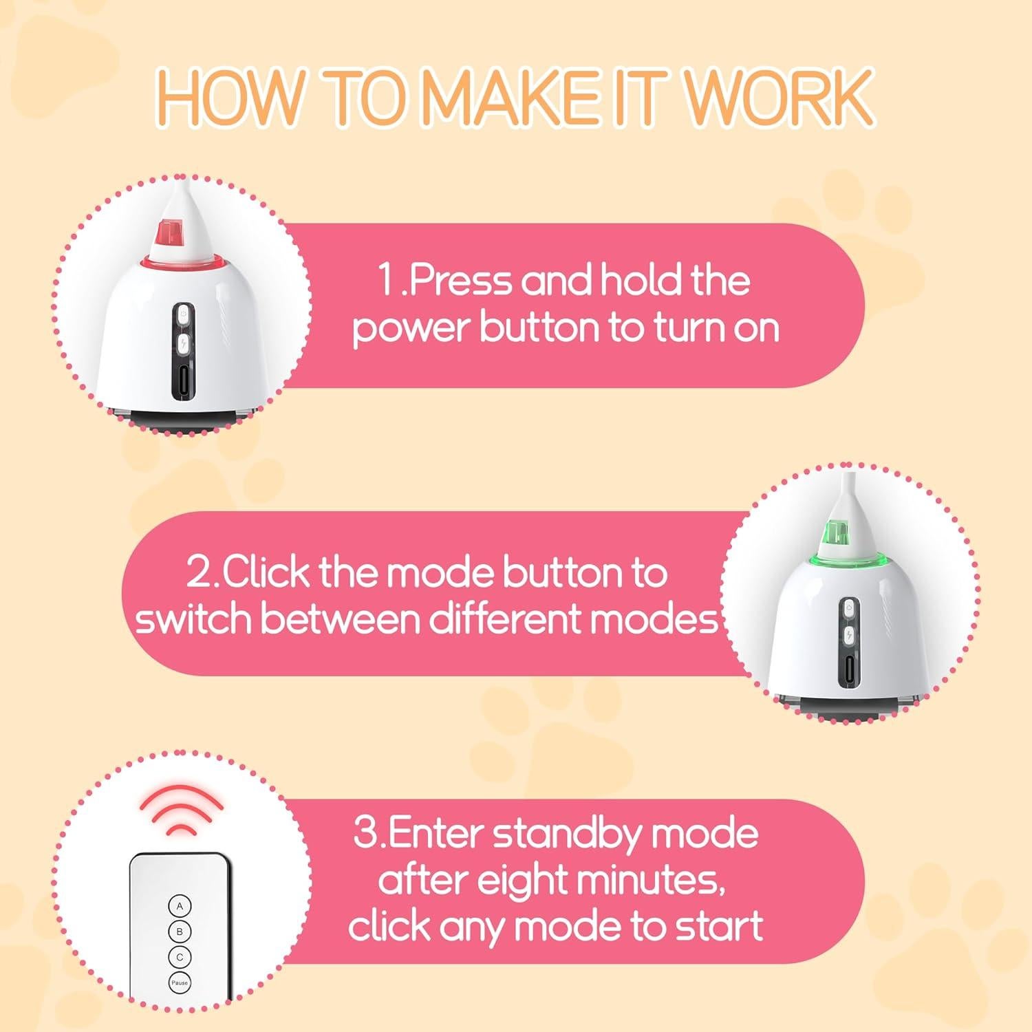 Juguete Interactivo Eléctrico para Gatos Scsuupoee Blanco