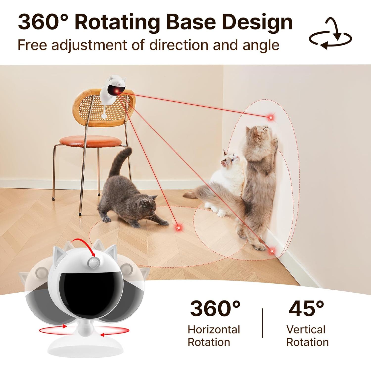 Juguete láser interactivo para gatos Potaroma, recargable